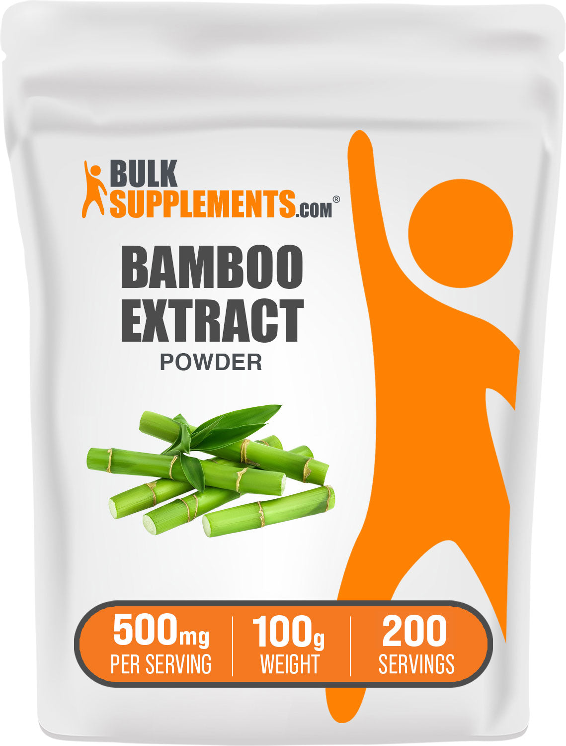 BulkSupplements.com Bamboo Extract Powder 100g bag image
