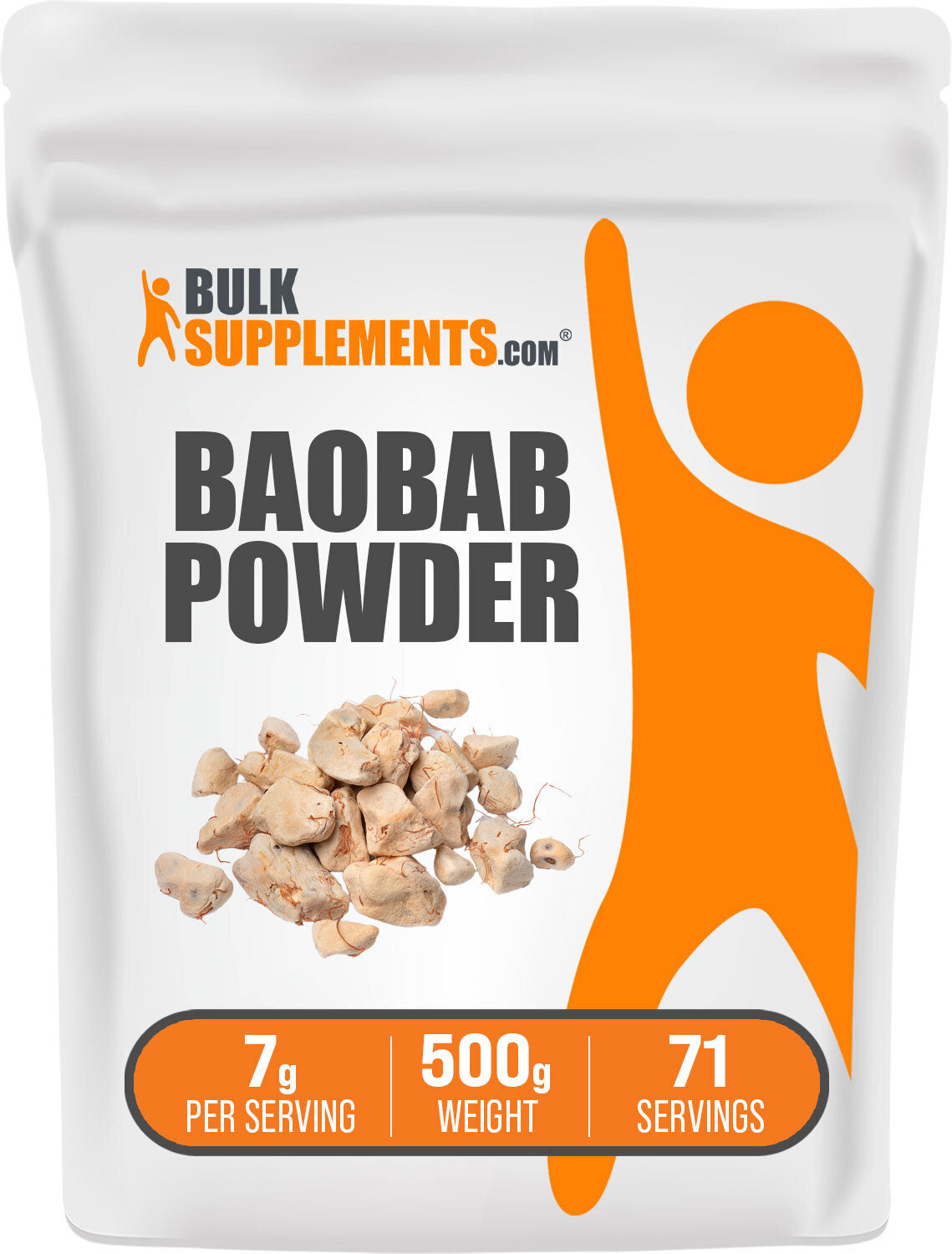 BulkSupplements.com Baobab Powder 500g Bag