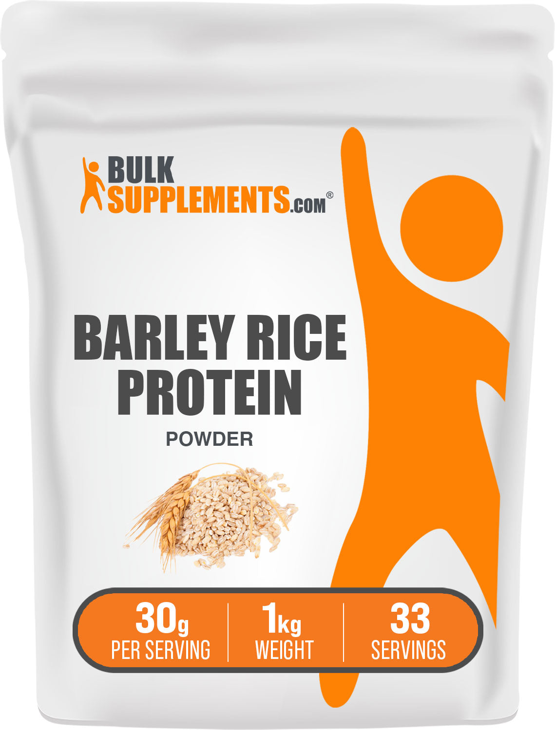 BulkSupplements.com Barley Rice Protein Powder 1kg Bag