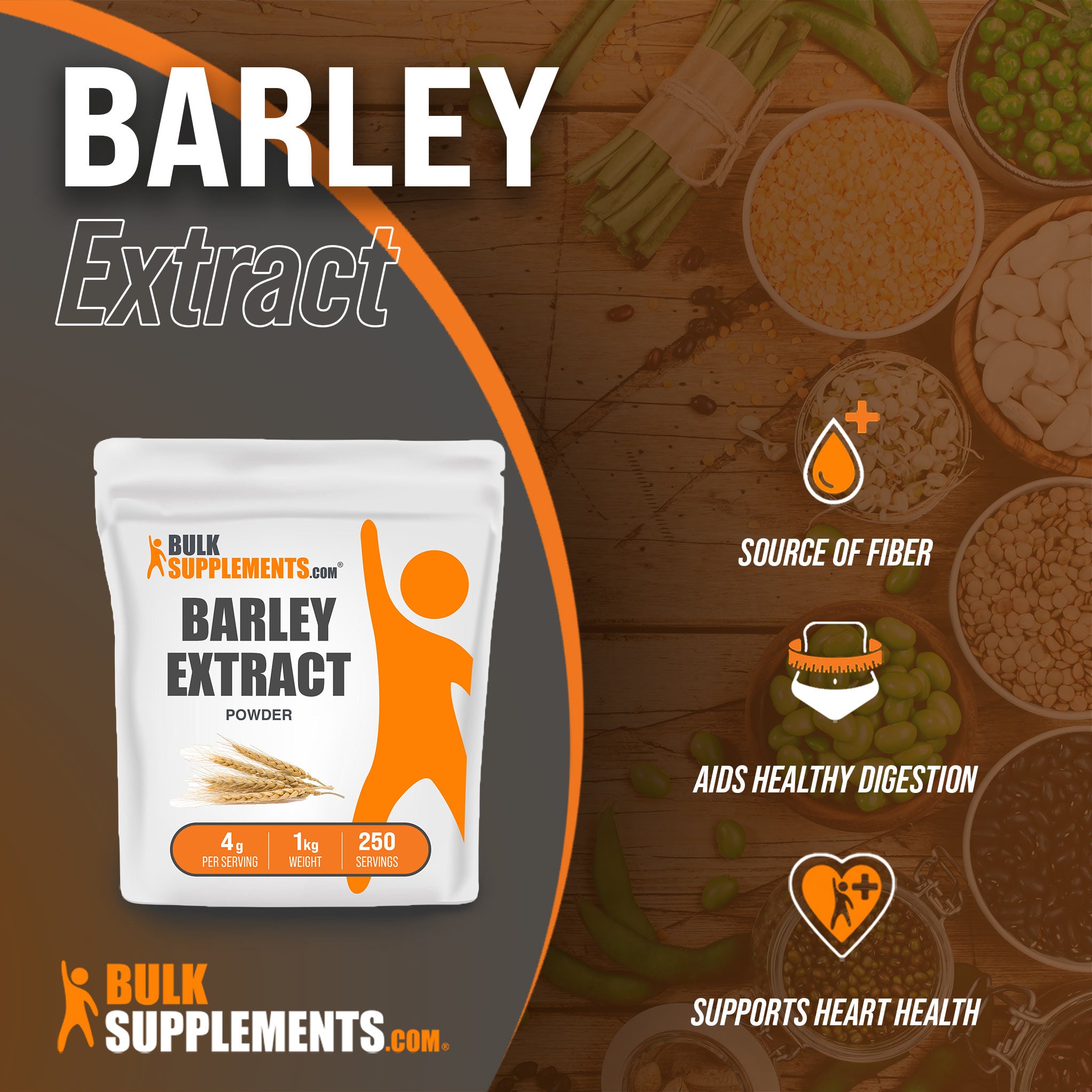 Barley Extract Powder from Bulk Supplements for a great source of fiber