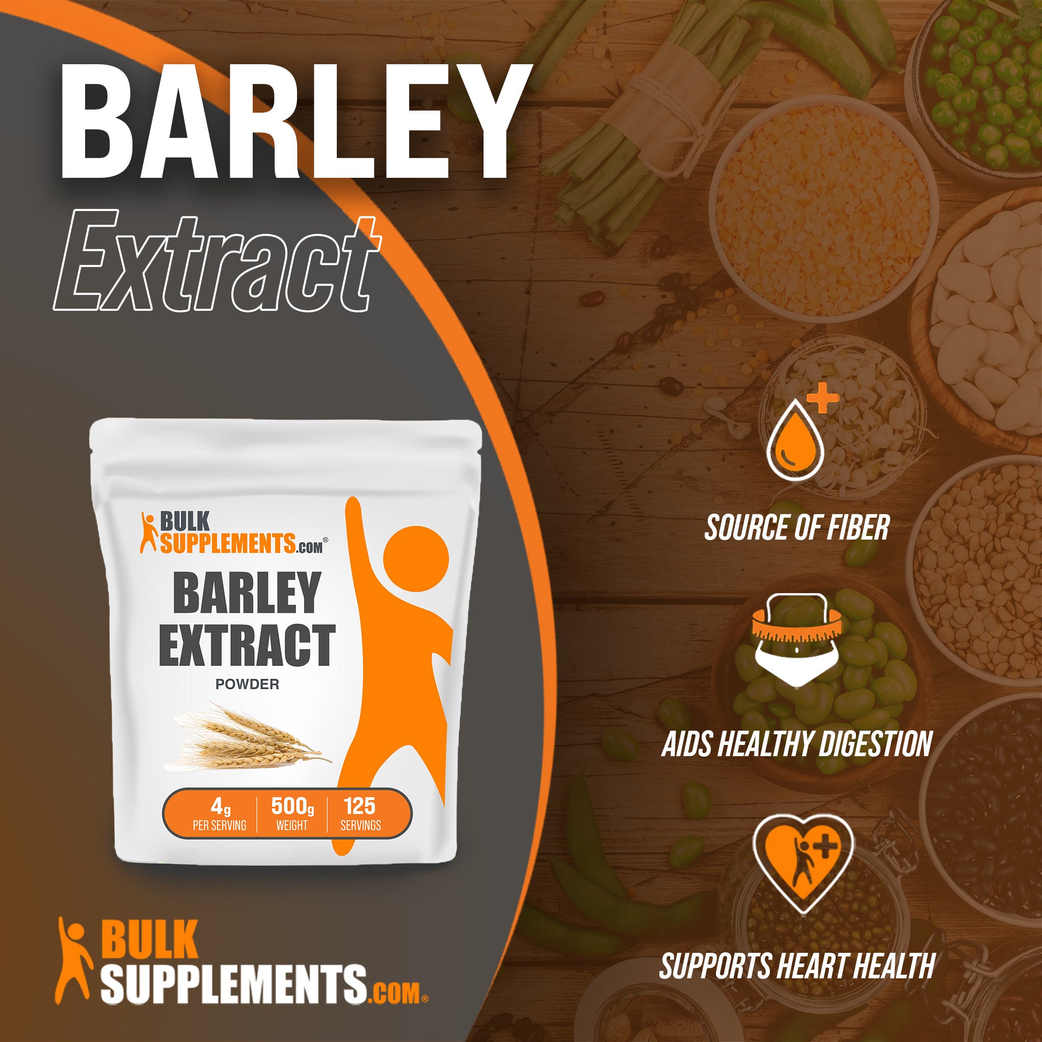 Barley Extract from Bulk Supplements for a great source of fiber