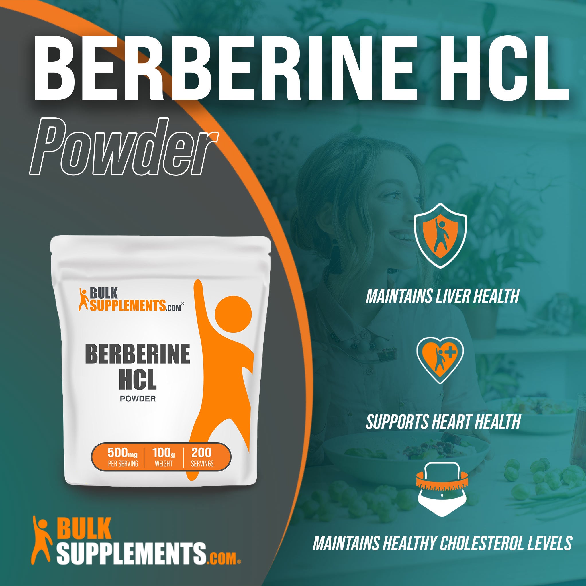 Berberine HCL from Bulk Supplements for healthy heart and cholesterol levels