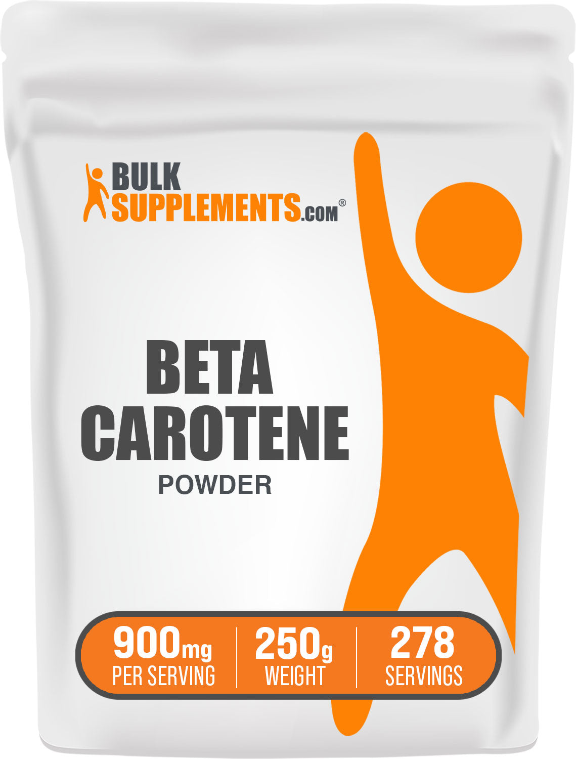 BulkSupplements.com Beta Carotene Powder 250g Bag