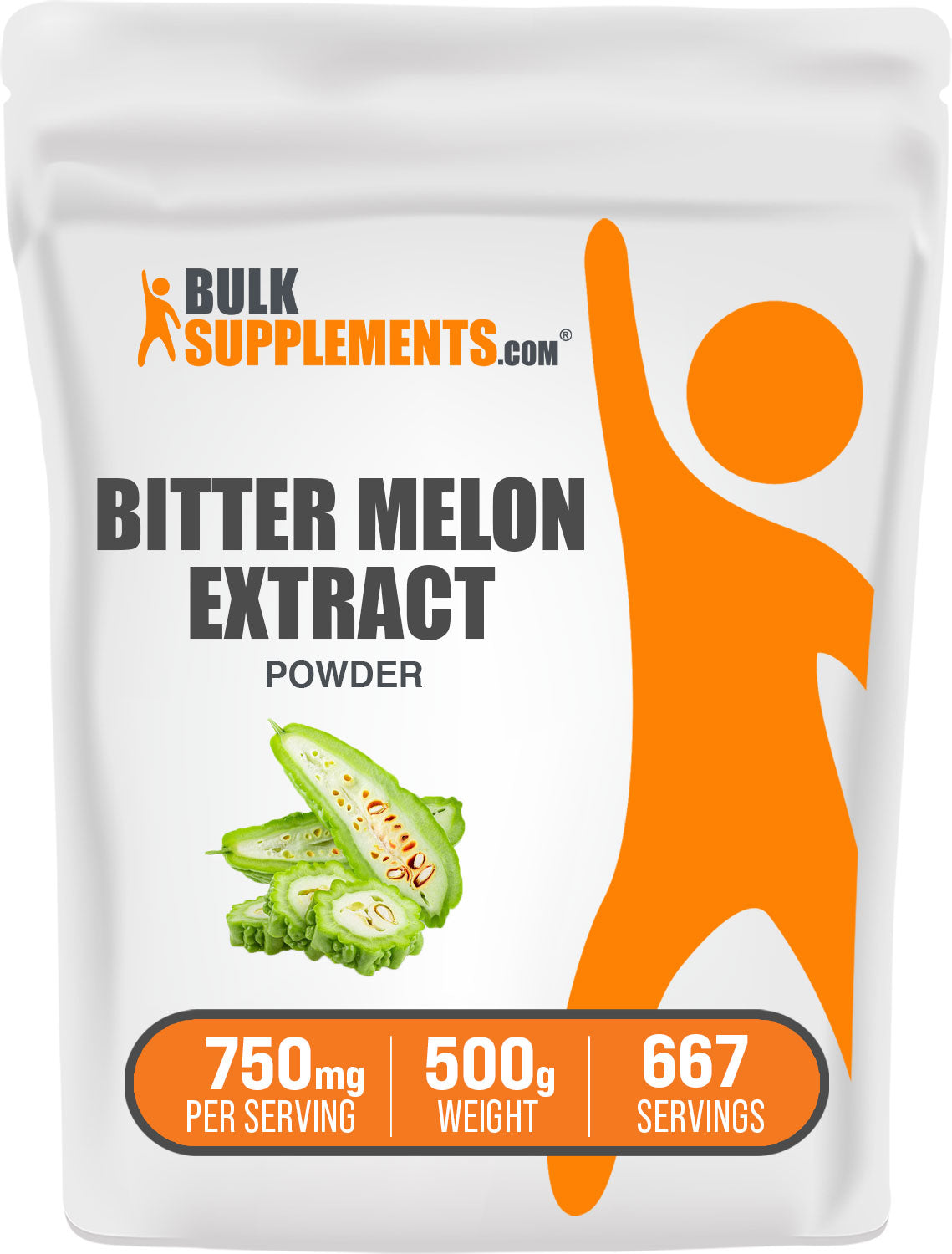 BulkSupplements.com Bitter Melon Extract Powder 500g Bag