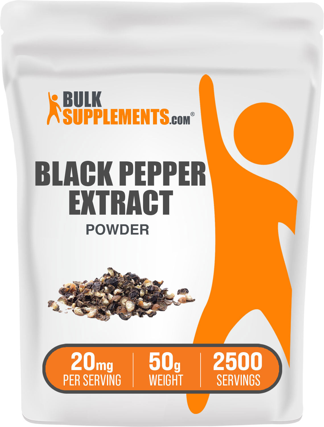 BulkSupplements.com Black Pepper Extract Powder 50g Bag