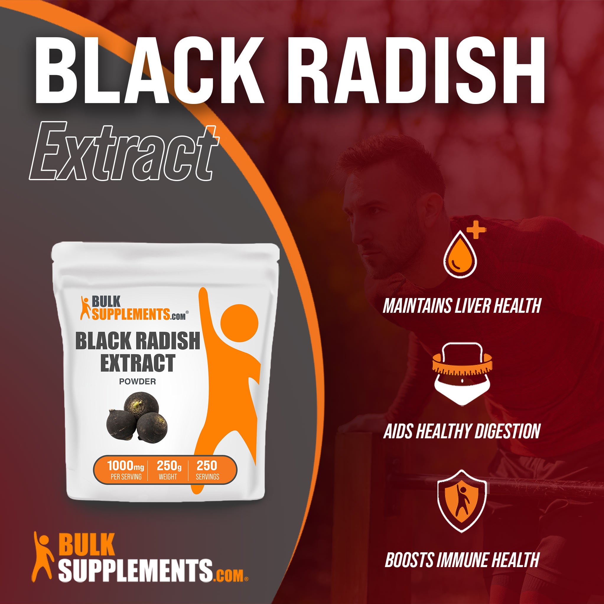 250g of Black Radish Extract is an ideal liver supplement