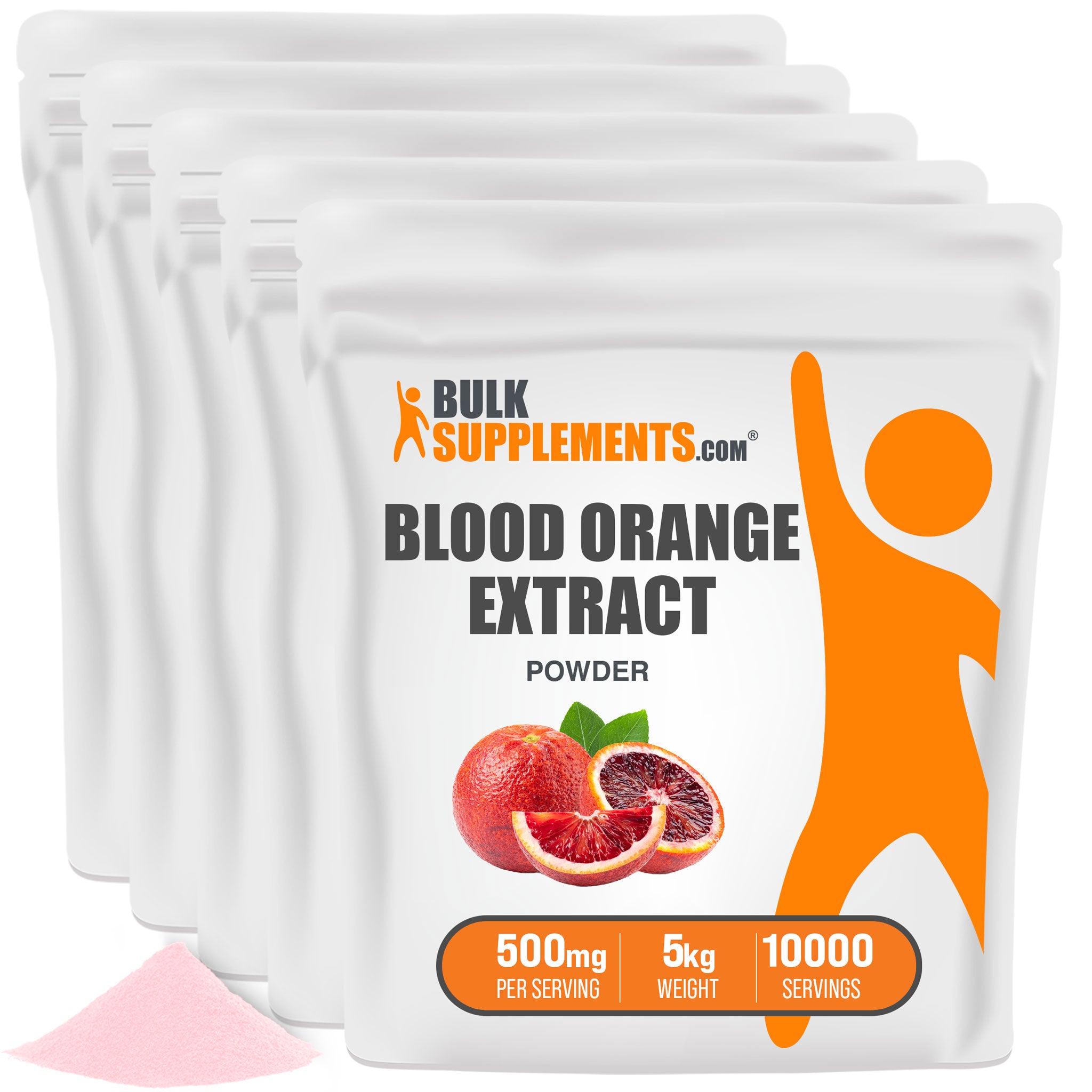 BulkSupplements Blood Orange Extract Powder 5 Kilograms set of 5 bags