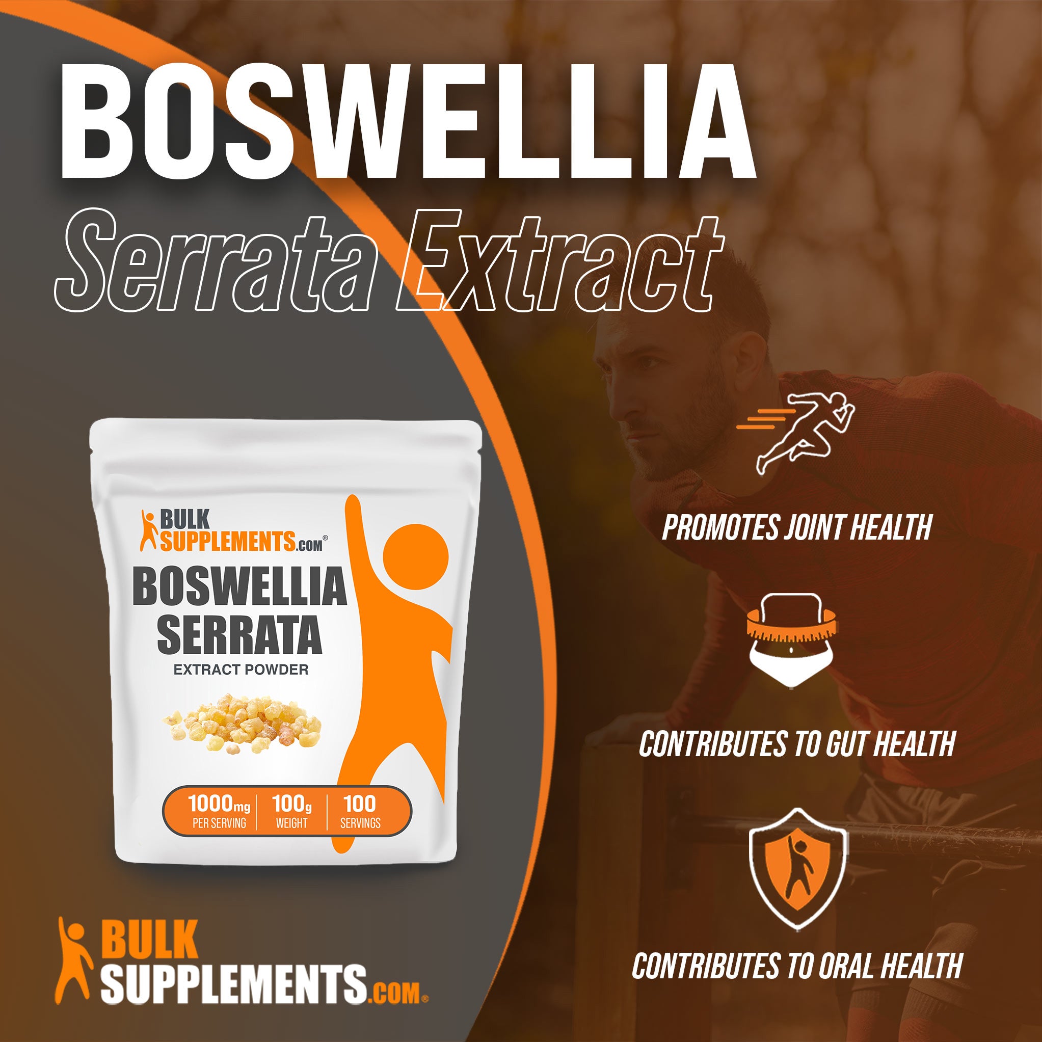 Benefits of 100g Boswellia Serrata Extract; anti inflammatory supplement