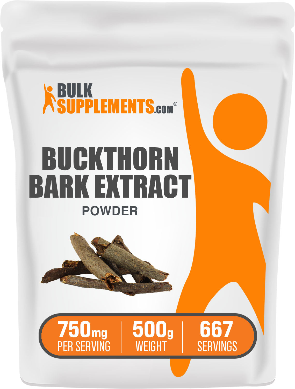 BulkSupplements.com Buckthorn Bark Extract Powder 500g Bag