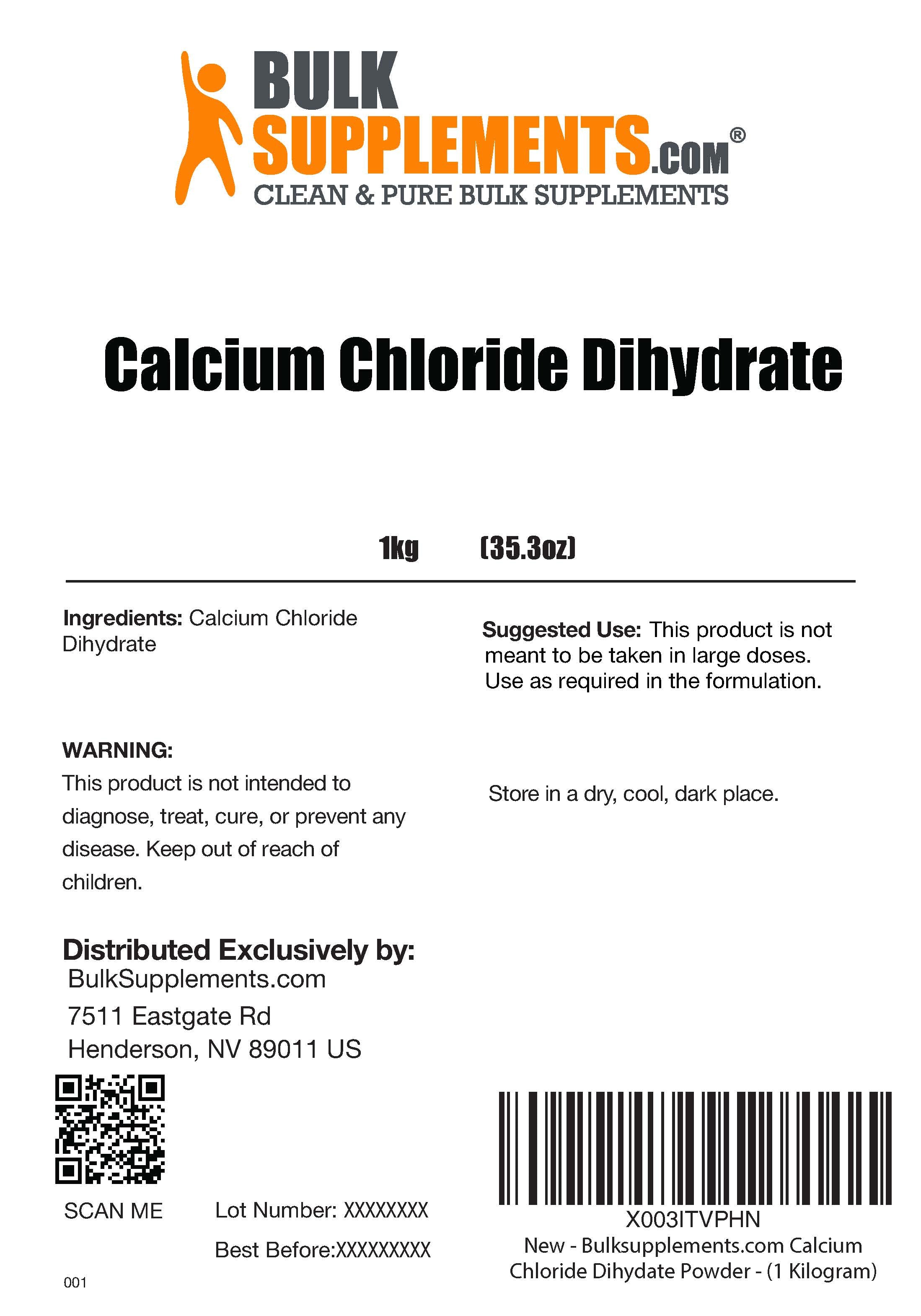 Порошок дигидрата хлорида кальция