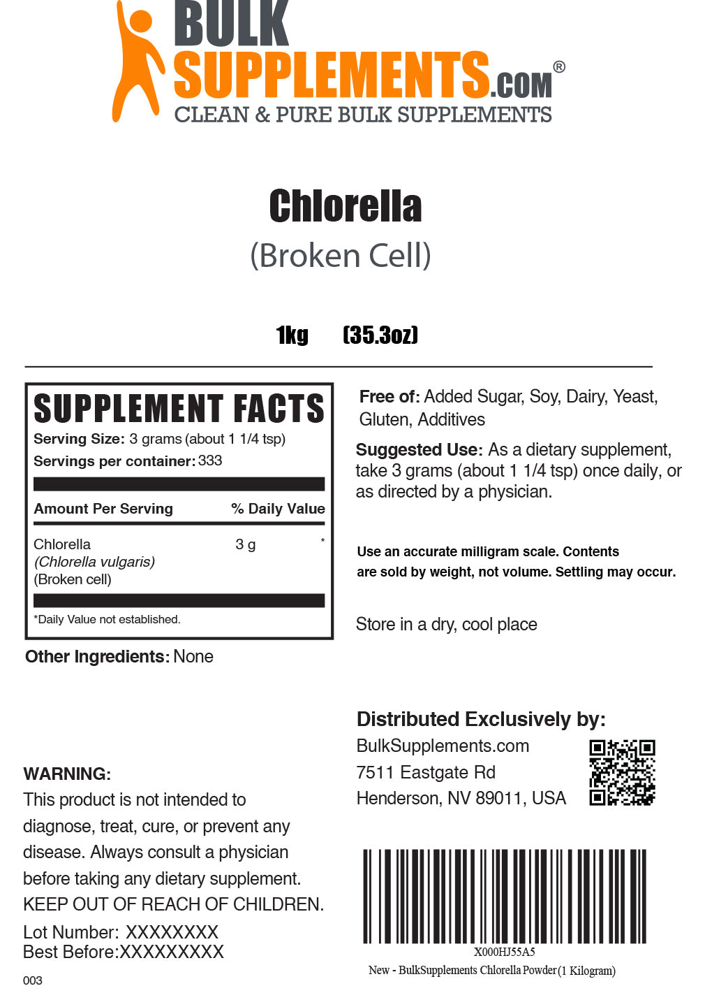 1kg of chlorella powder