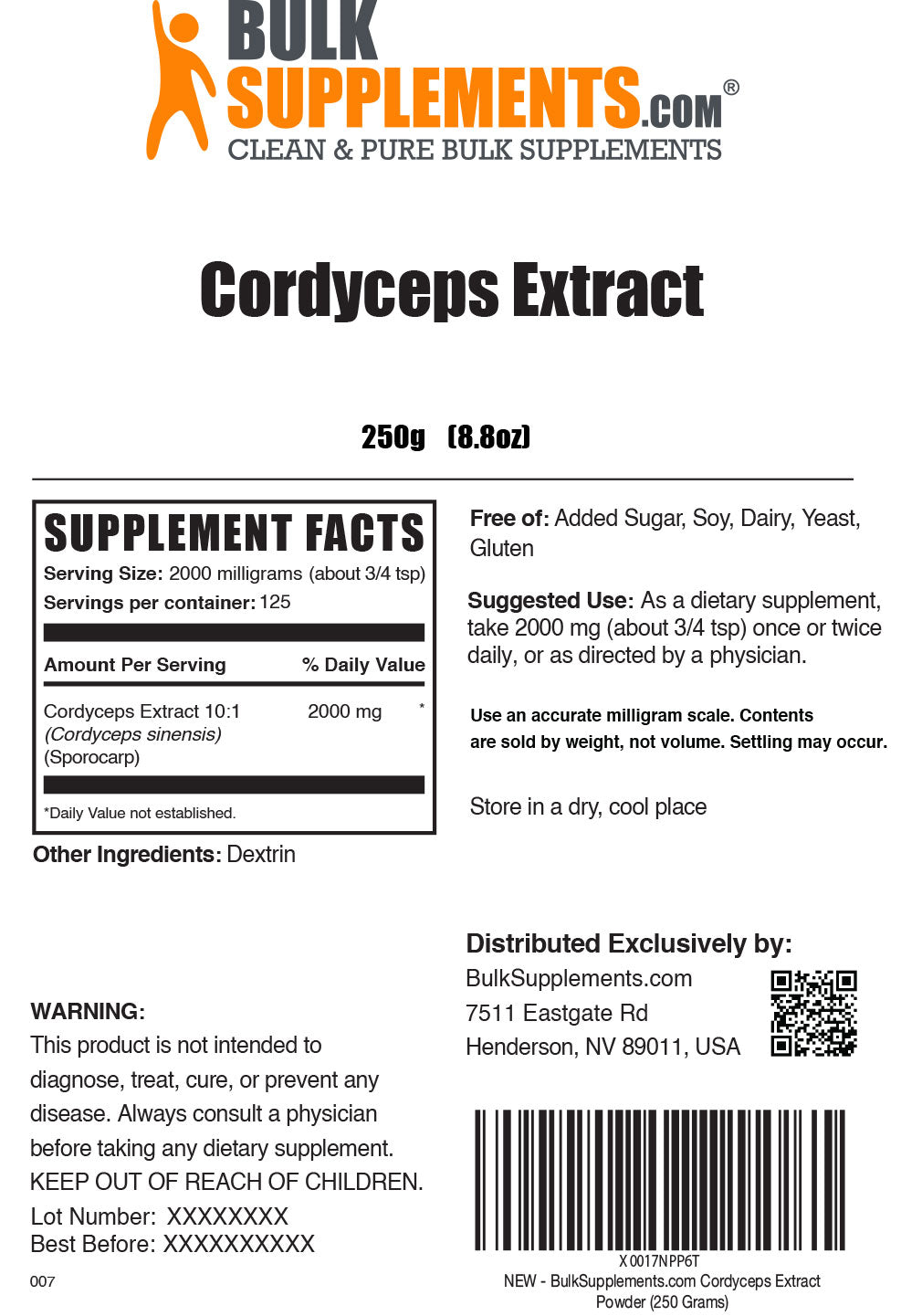 Pudră de extract de Cordyceps