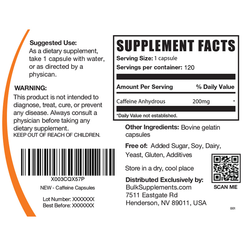 Caffeine Capsules - Boost Energy and Performance