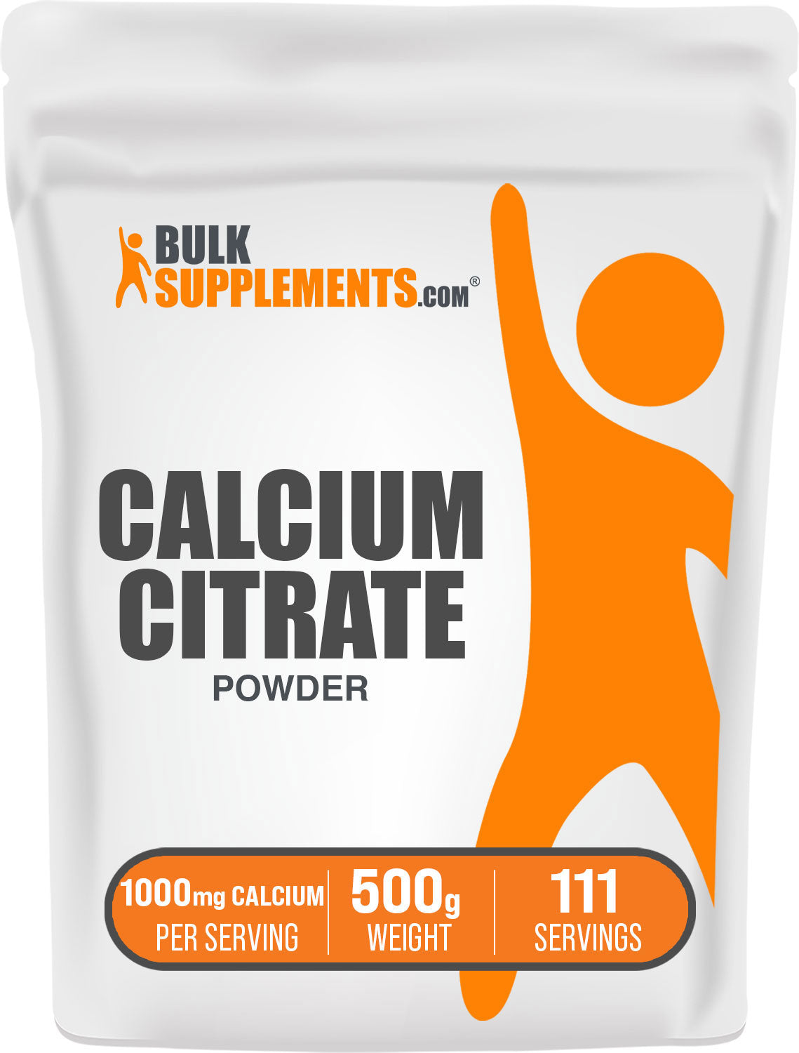 BulkSupplements.com Calcium Citrate Powder 500g Bag