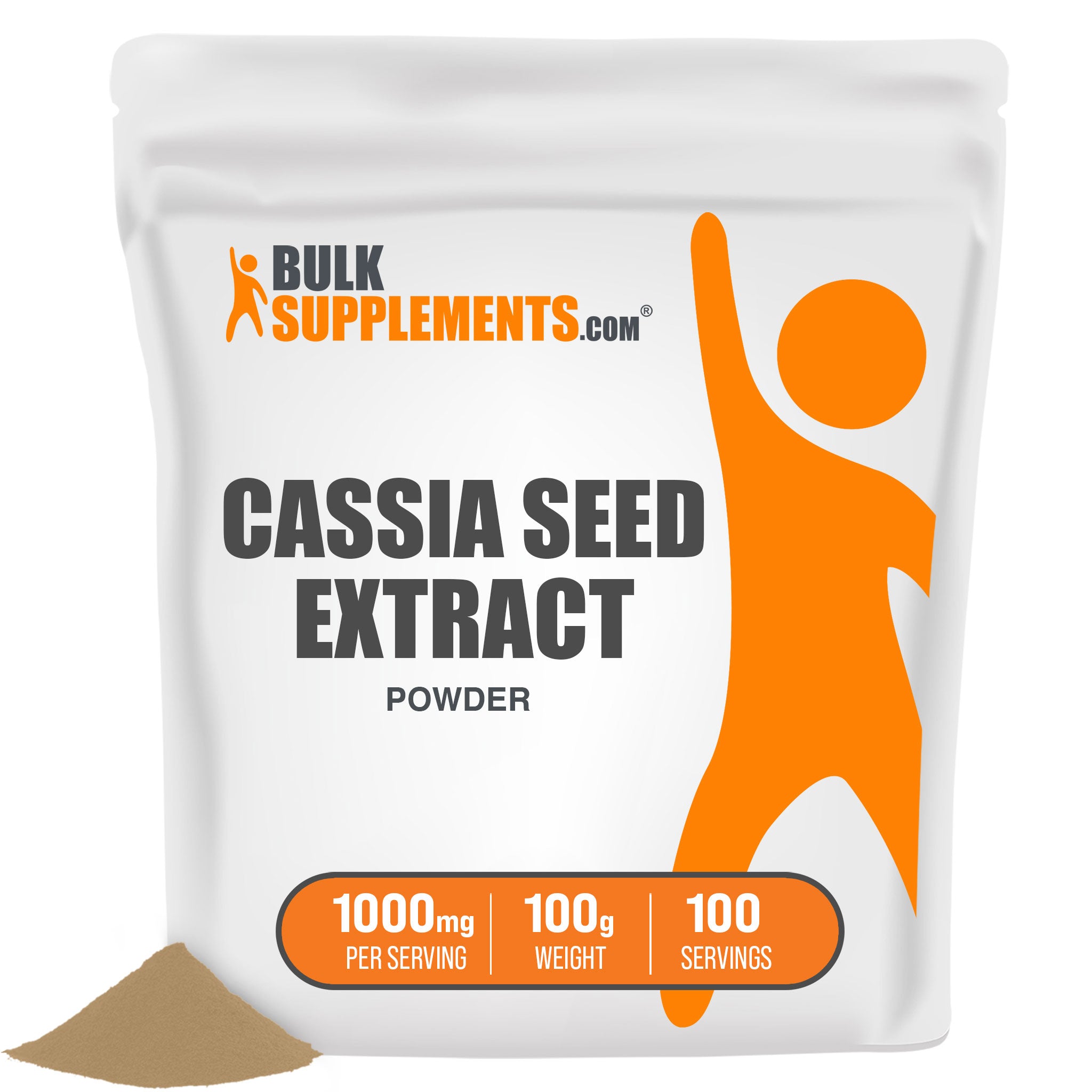 BulkSupplements Cassia Seed Extract Powder 100 grams bag