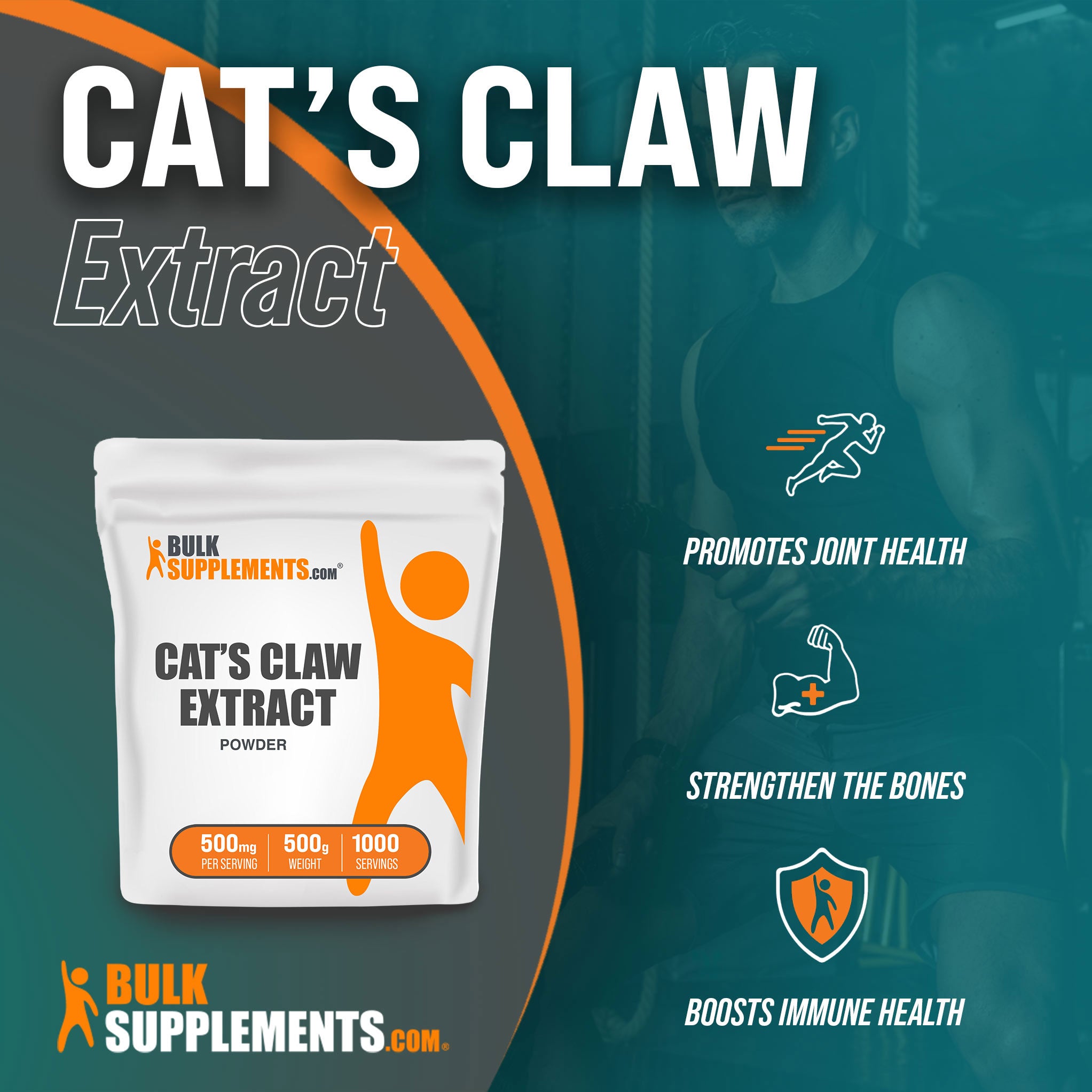 Benefits of Cat's Claw Extract; promotes joint health, strengthen the bones, boosts immune health