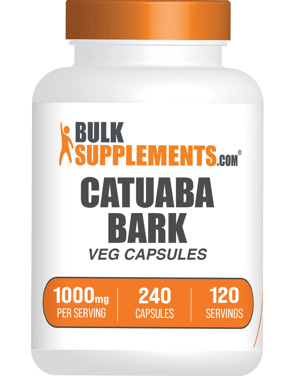 BulkSupplements.com Catuaba Bark 240 capsules bottle image