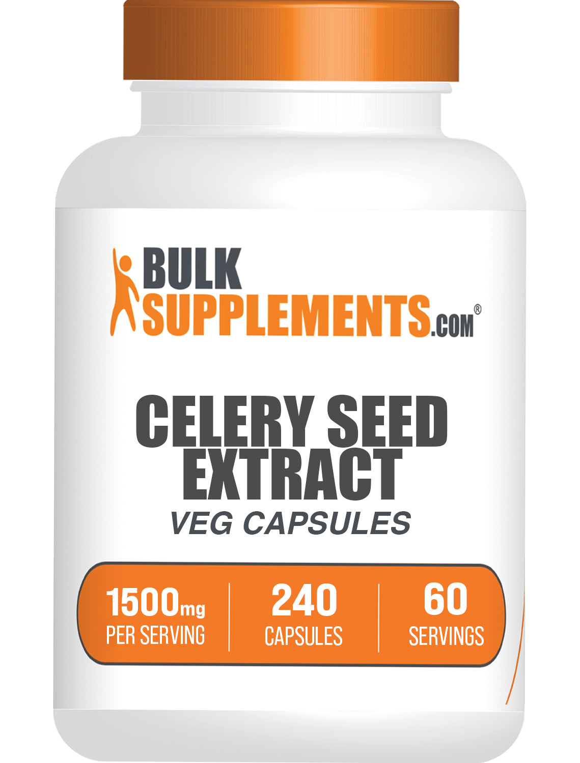 BulkSupplements Celery Seed Extract Capsules 1500mg 240 capsules bottle
