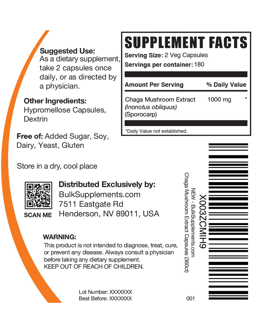 Chaga Mushroom Capsules - Experience Anti-Inflammatory Benefits