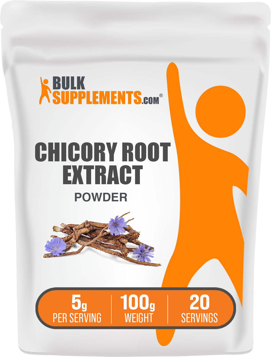 BulkSupplements Chicory Root Extract Powder 100 grams bag