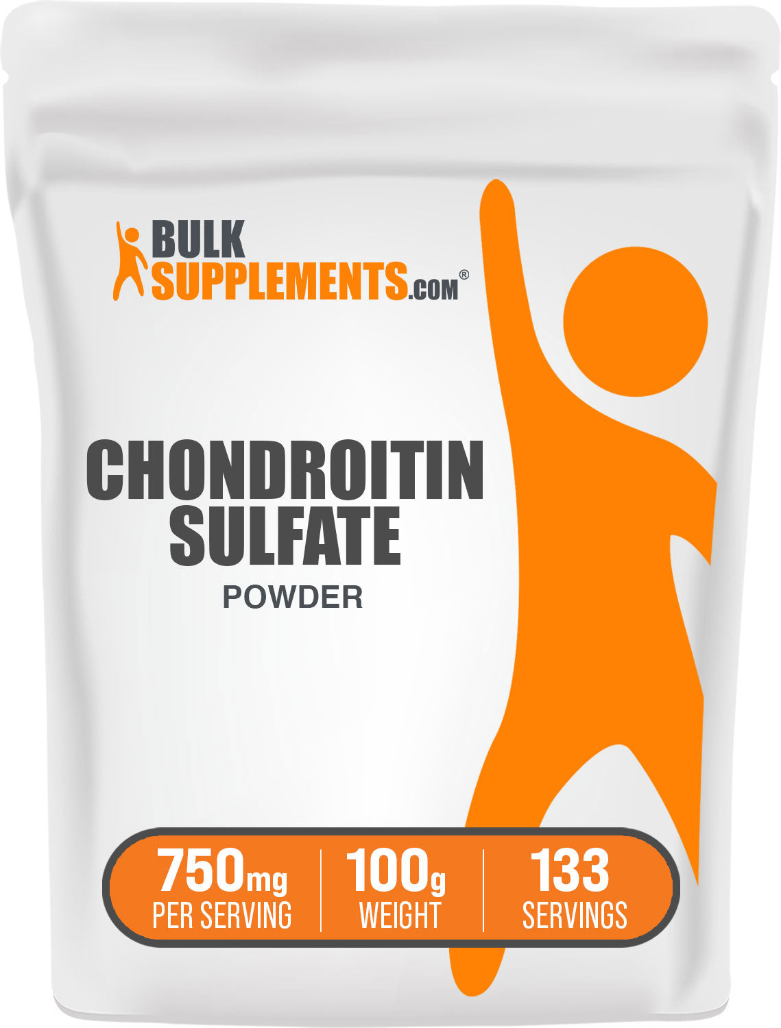 BulkSupplements Chondroitin Sulfate Powder 100 grams bag