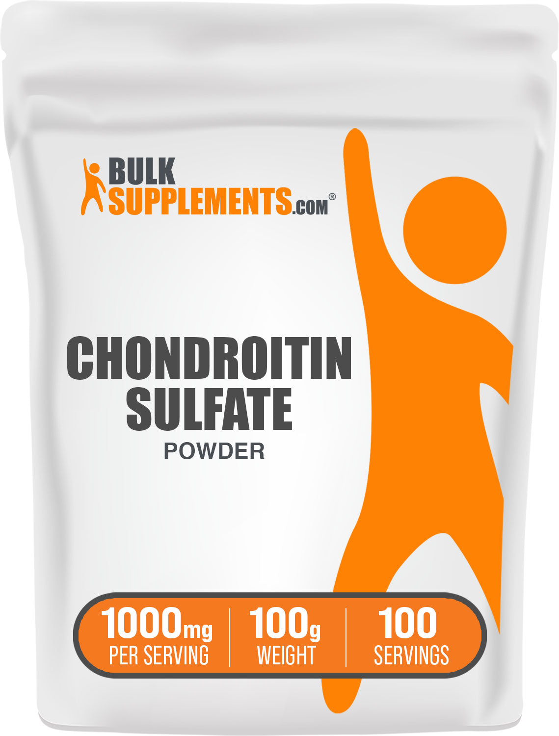 BulkSupplements.com Chondroitin Sulfate Powder 100 grams bag