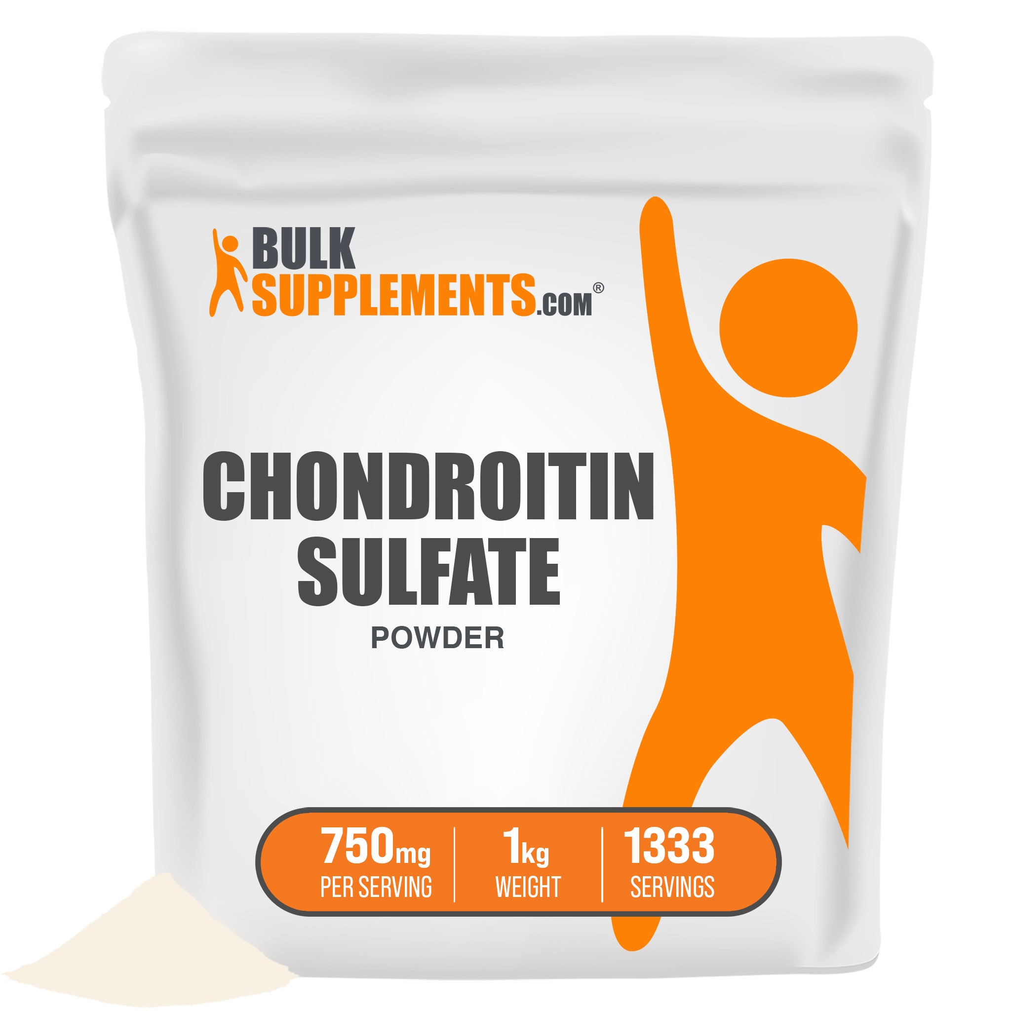 BulkSupplements Chondroitin Sulfate Powder 1 Kilogram bag