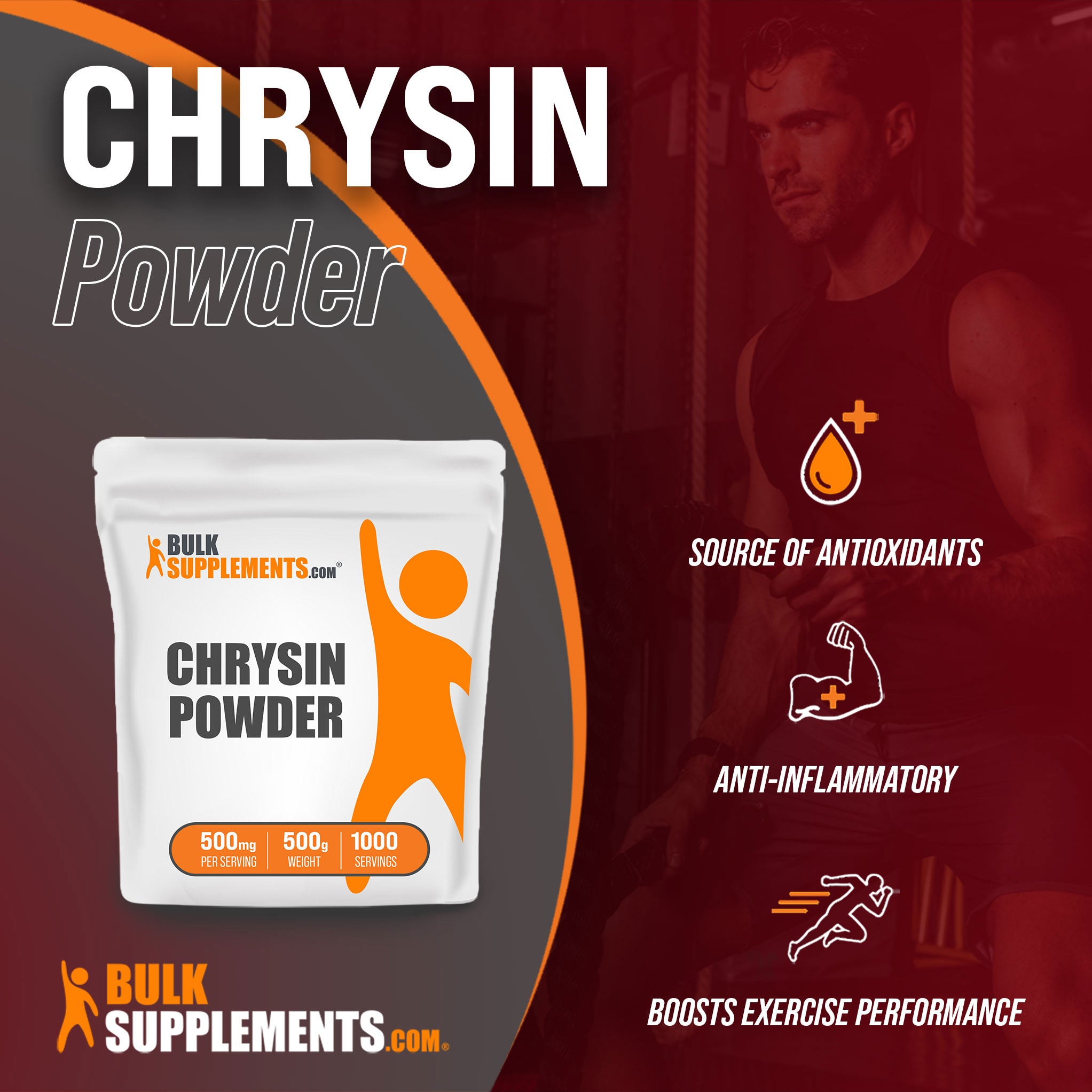 Benefits of Chrysin Powder; source of antioxidants, anti-inflammatory, boosts exercise performance