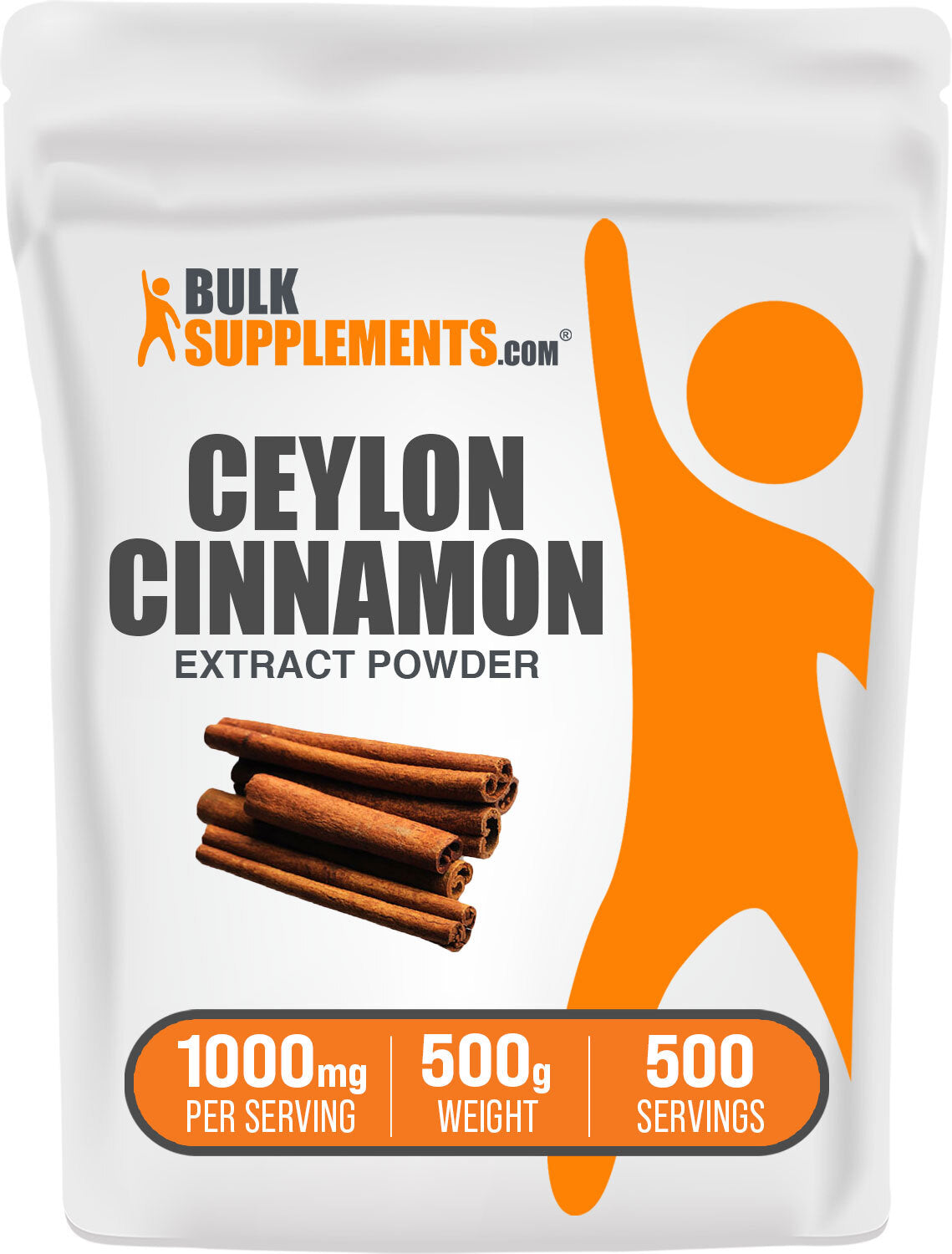 BulkSupplements.com Cinnamon Bark Extract Powder 500g Bag