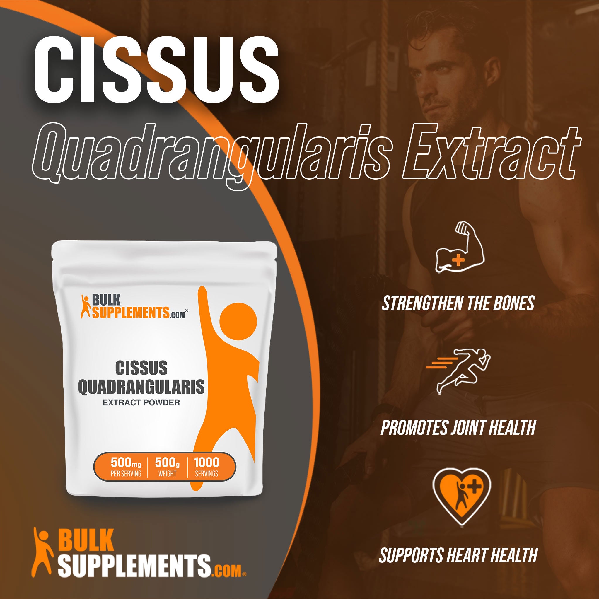 Benefits of Cissus Quadrangularis Extract; strengthen the bones, promotes joint health, supports heart health