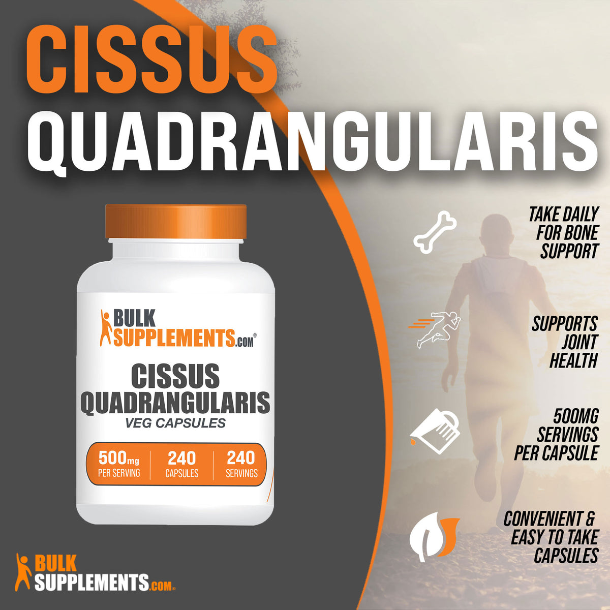 Quadrangularis Cissus Quadrangularis Capsules - Natural Herbal Supplement