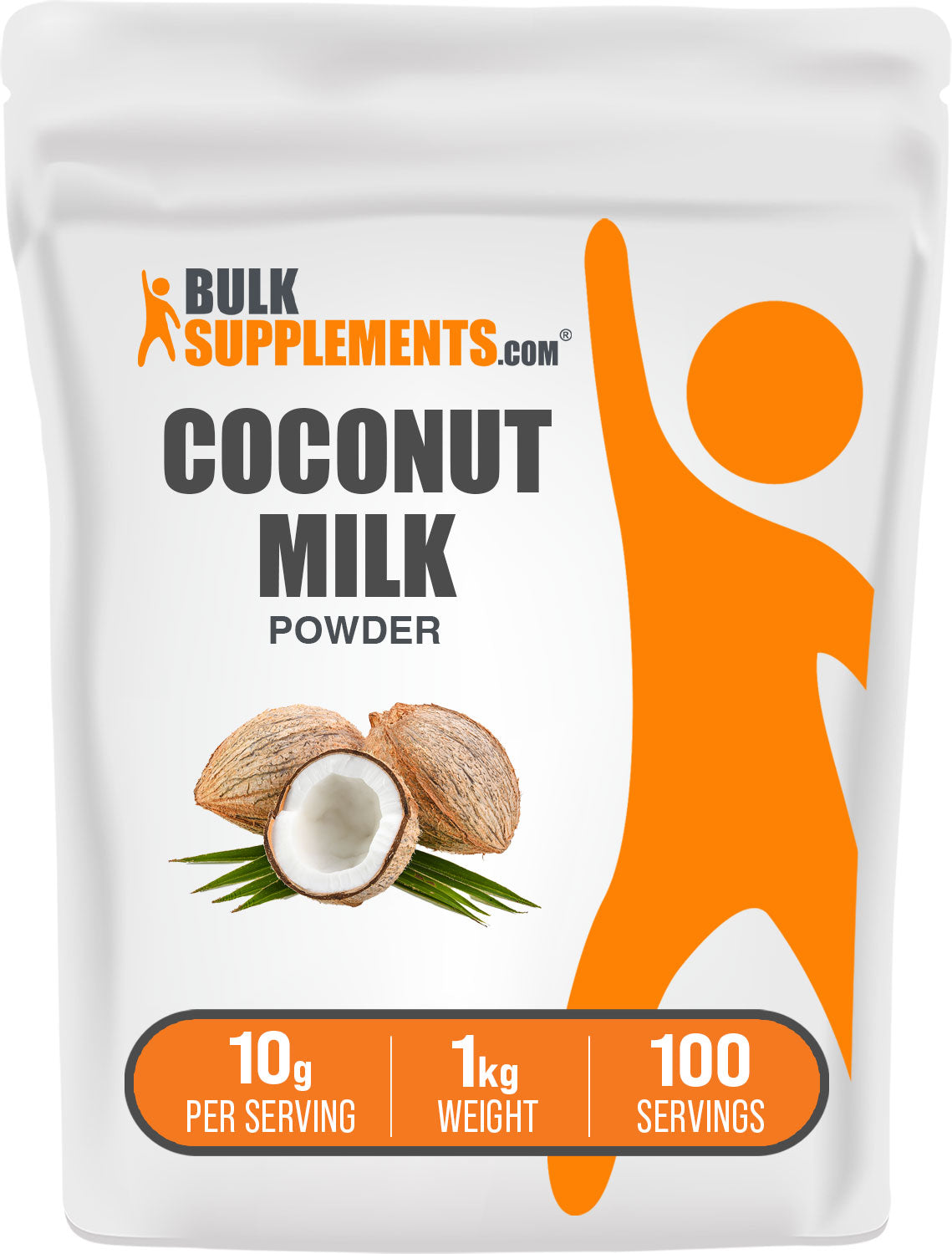 BulkSupplements.com Coconut milk powder 1kg bag image