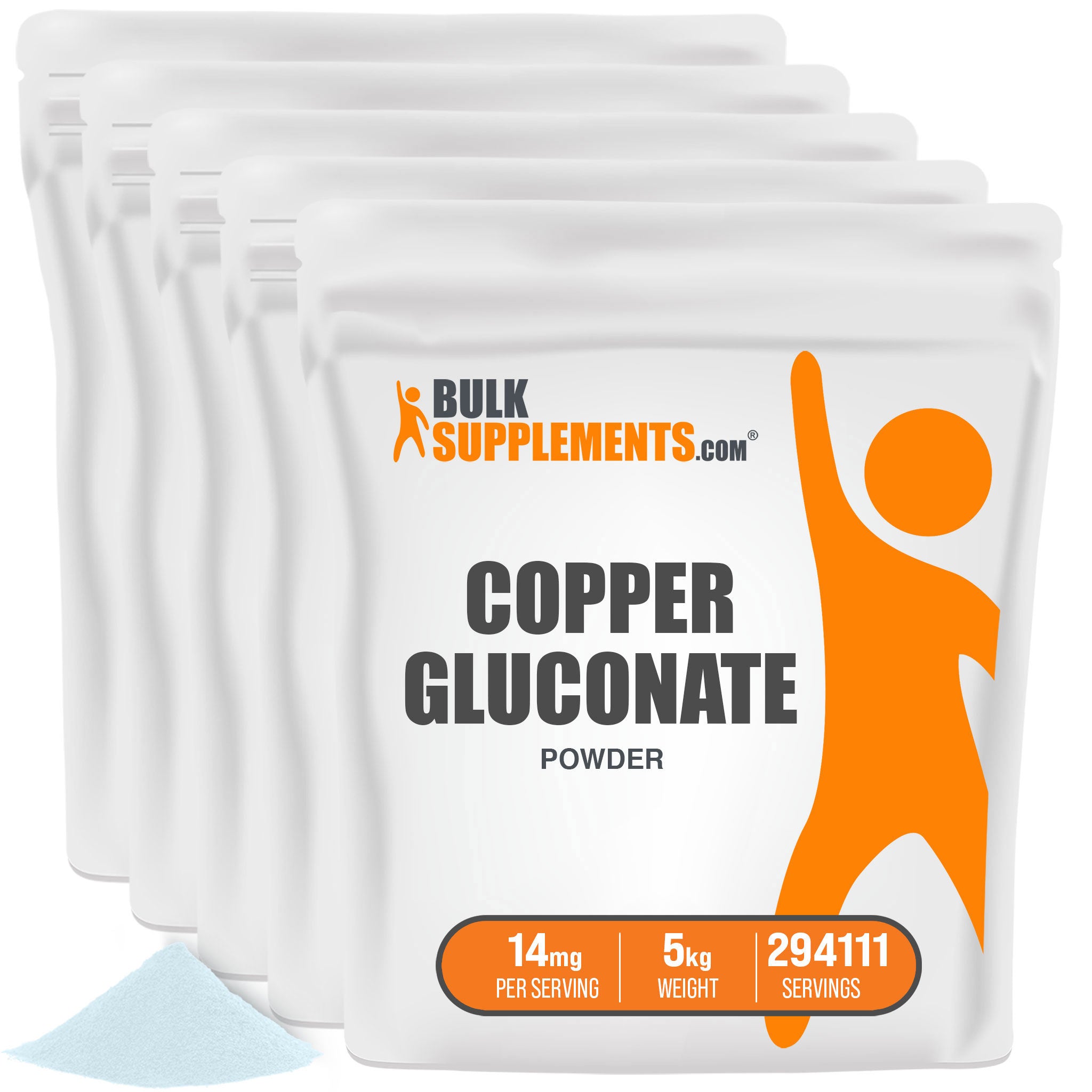 BulkSupplements Copper Gluconate Powder 5 Kilograms bags