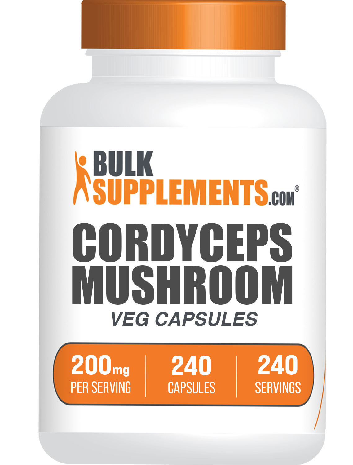 Bulksupplements.com Cordyceps Mushroom Extract 240 Capsules