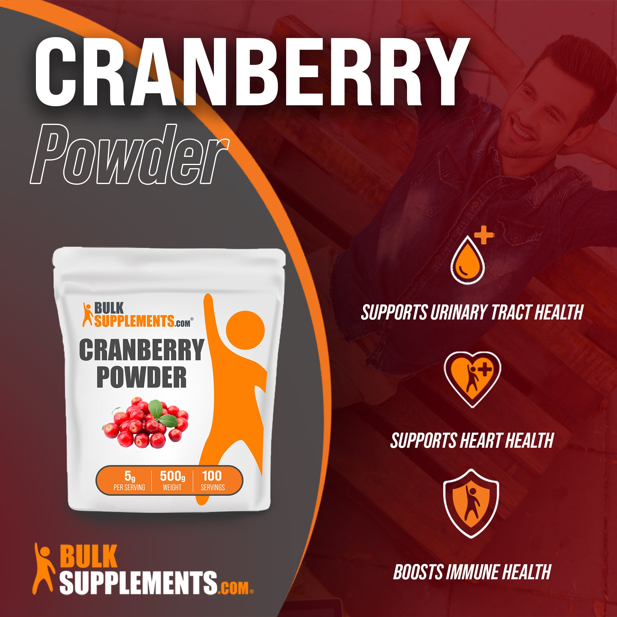 Benefits of Cranberry Powder; supports urinary tract health, supports heart health, boosts immune health