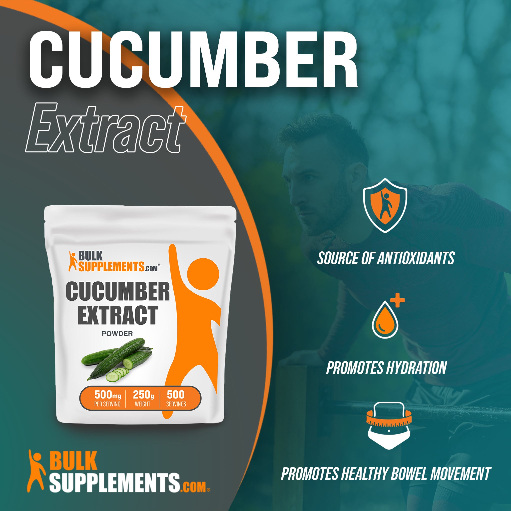 Benefits of Cucumber Extract; source of antioxidants, promotes hydration, promotes healthy bowel movement