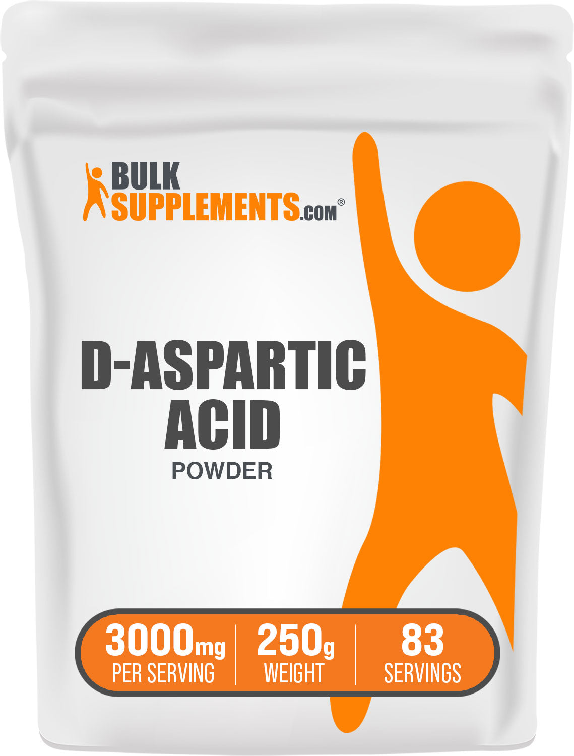 BulkSupplements.com D-Aspartic Acid Powder 250g bag