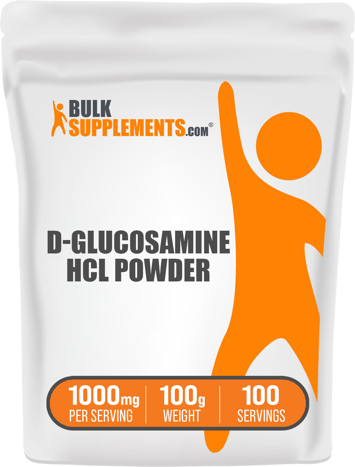 BulkSupplements D-Glucosamine HCl Powder 100g