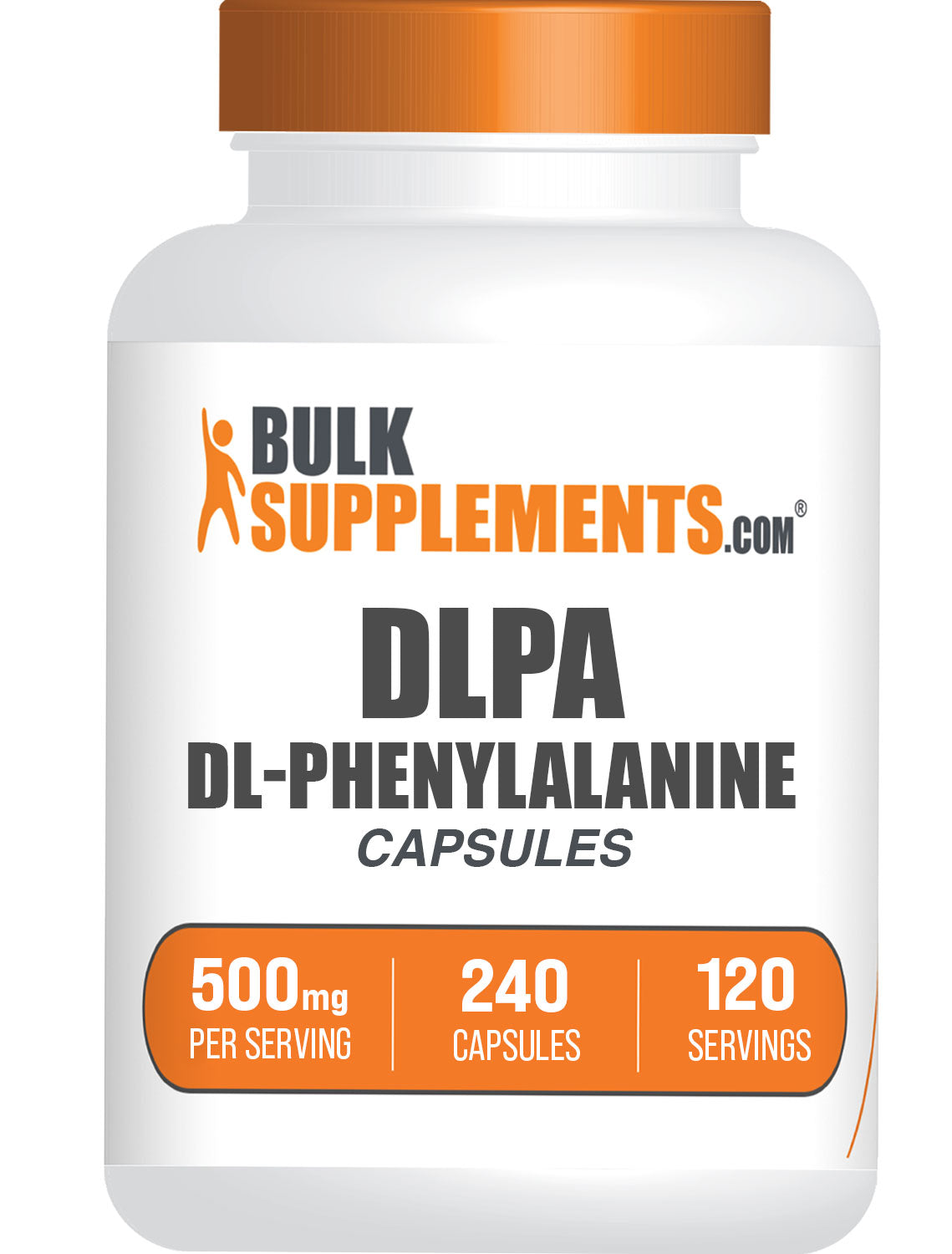 BulkSupplements.com DL-Phenylalanine Capsules 240 ct bottle