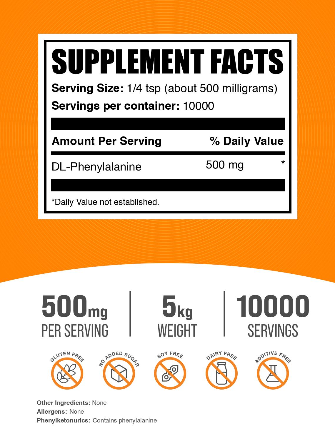 DL-Phenylalanine powder label 5kg