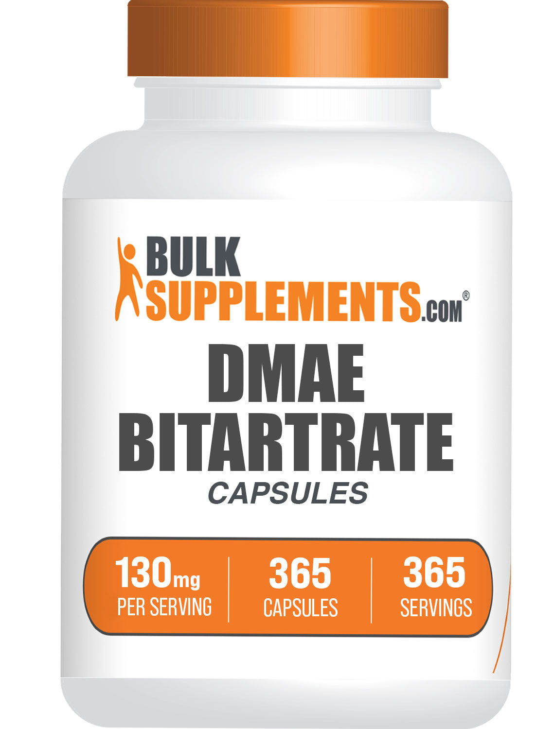 BulkSupplements.com DMAE Bitartrate Capsules 365 ct Bottle