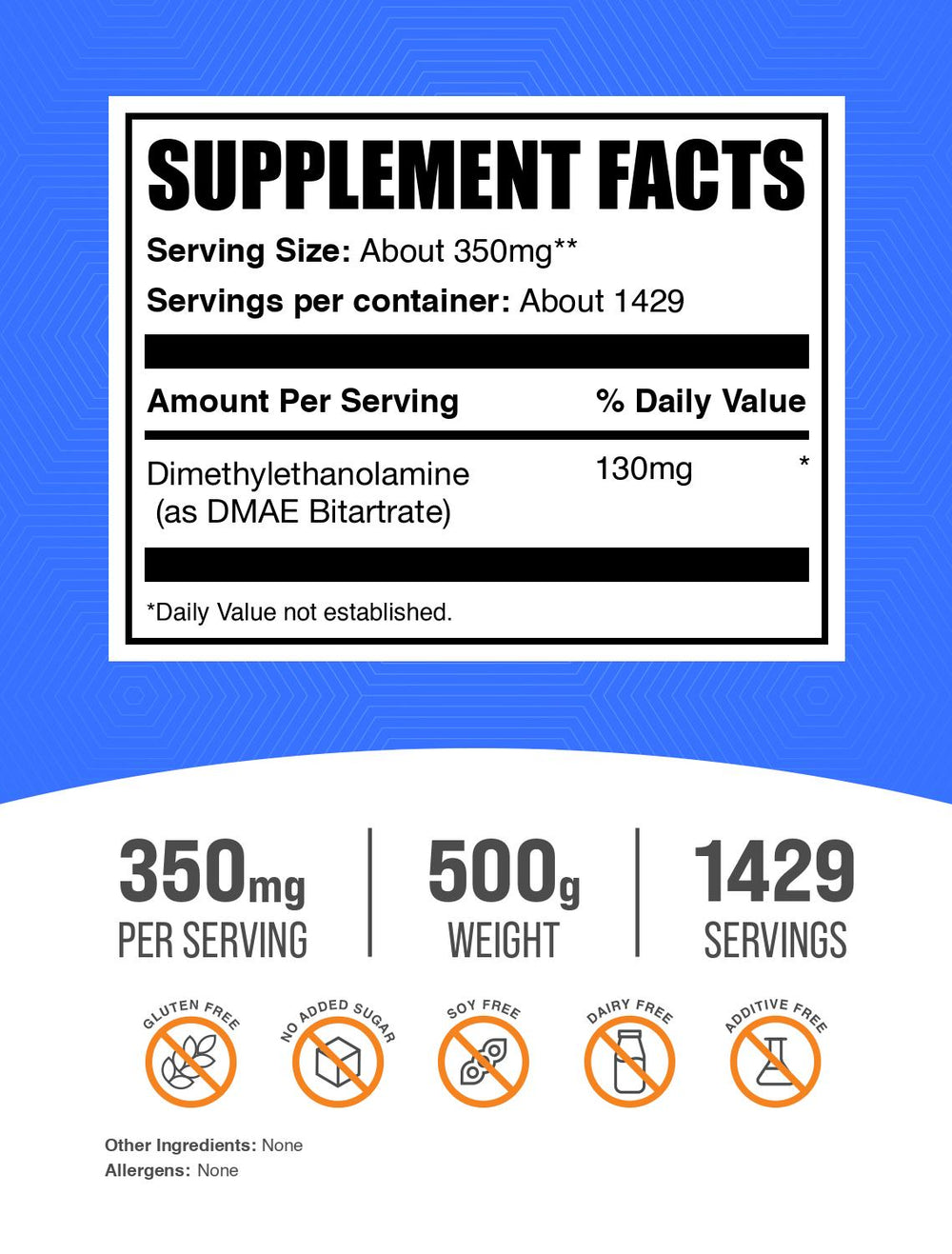 DMAE Bitartrate Capsules - Enhance Brain Function & Mood