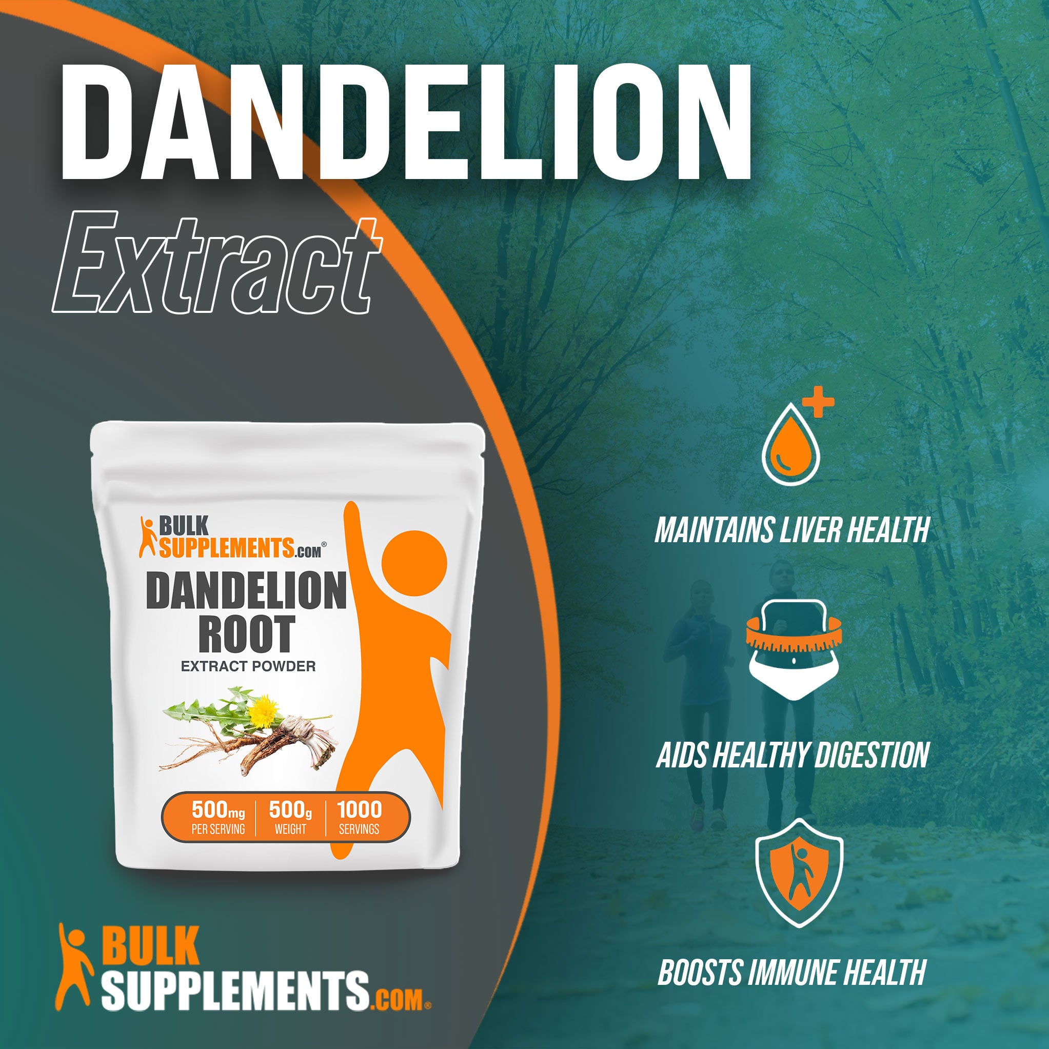 Benefits of Dandelion Extract; maintains liver health, aids healthy digestion, boosts immune health