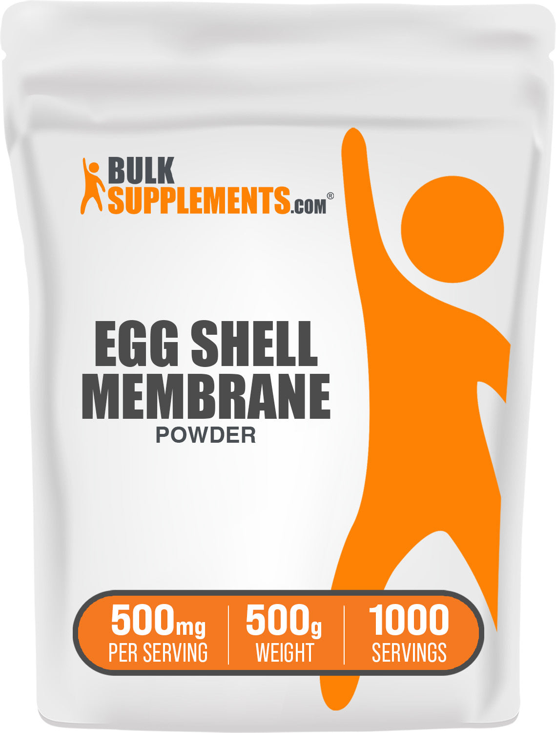 BulkSupplements.com Egg Shell Membrane Collagen Powder 500g bag image
