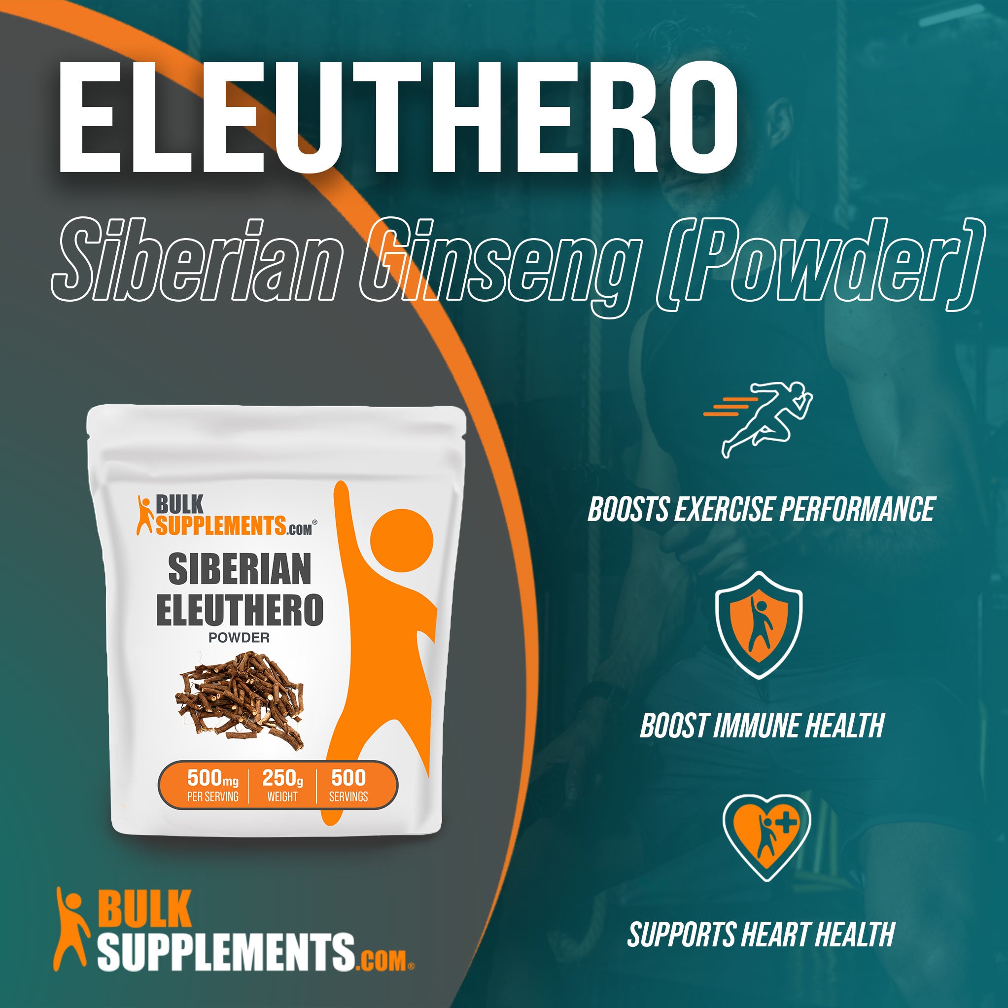 Benefits of Eleuthero Siberian Ginseng; boosts exercise performance, boost immune health, supports heart health