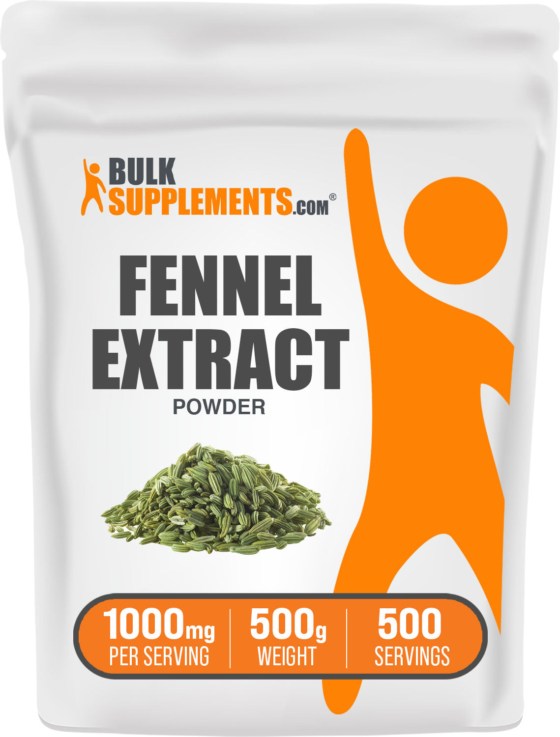BulkSupplements.com Fennel Extract Powder 250g Bag