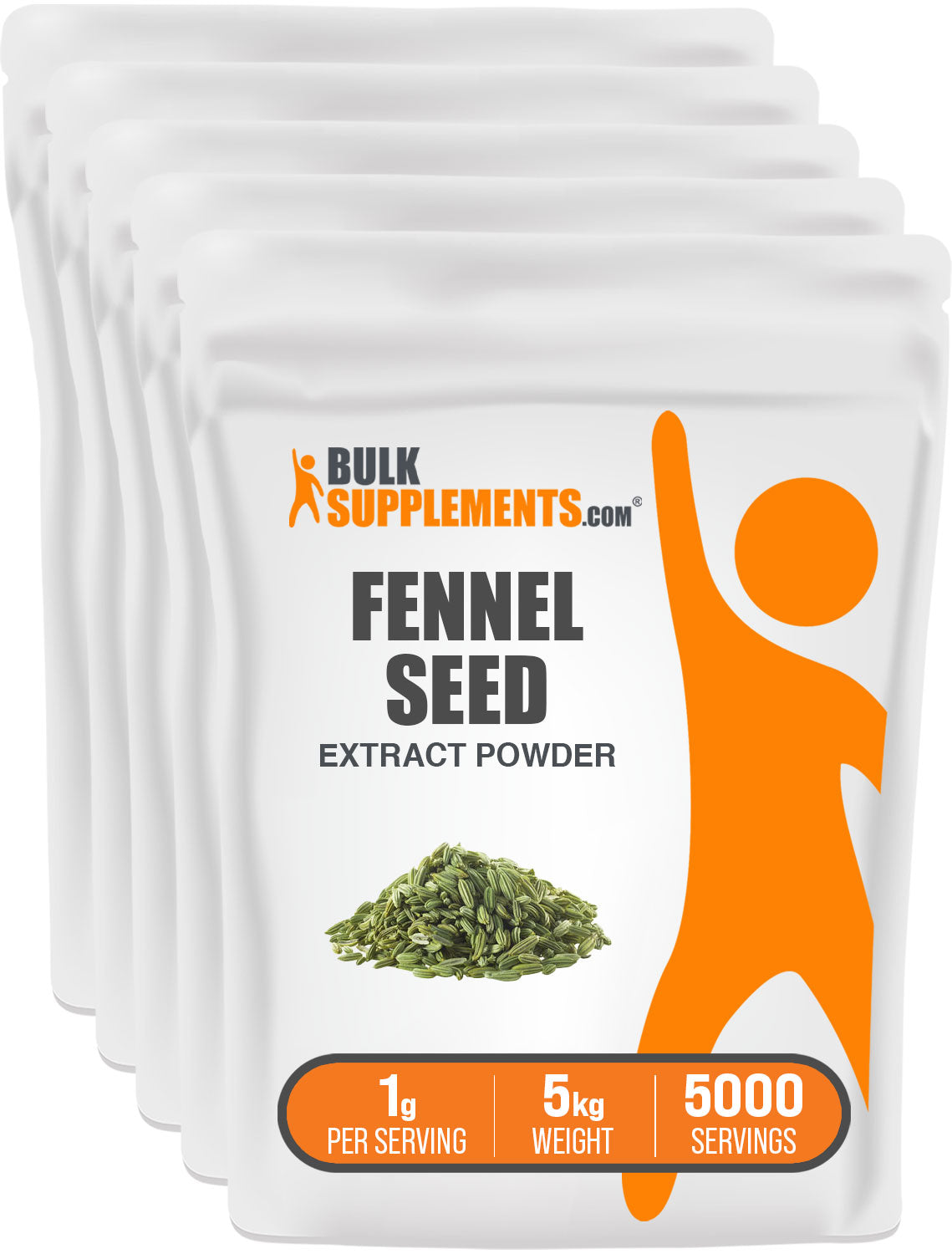 BulkSupplements.com Fennel Seed Extract Powder 5kg bag image