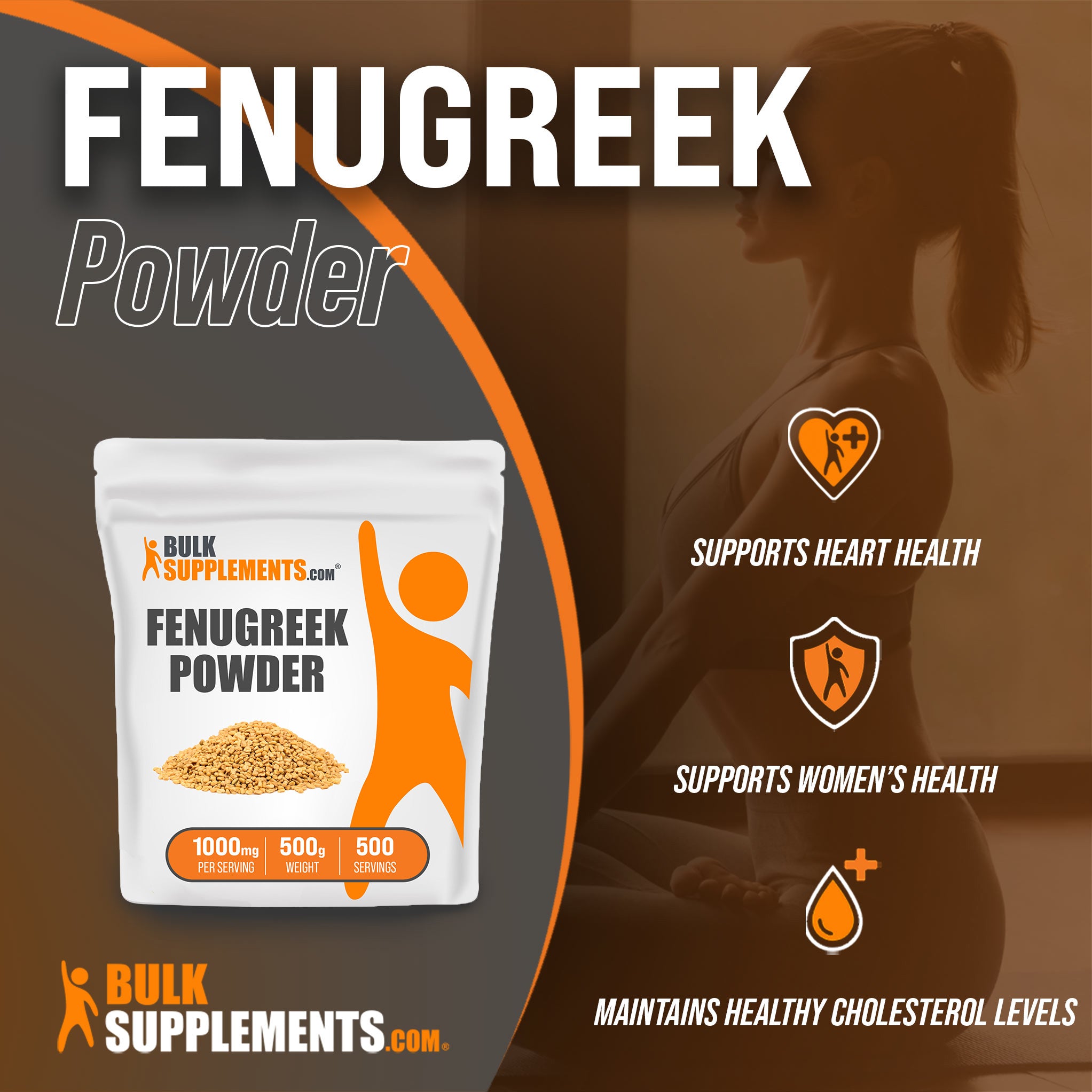 Benefits of Fenugreek; supports heart health, supports women's health, maintains healthy cholesterol levels
