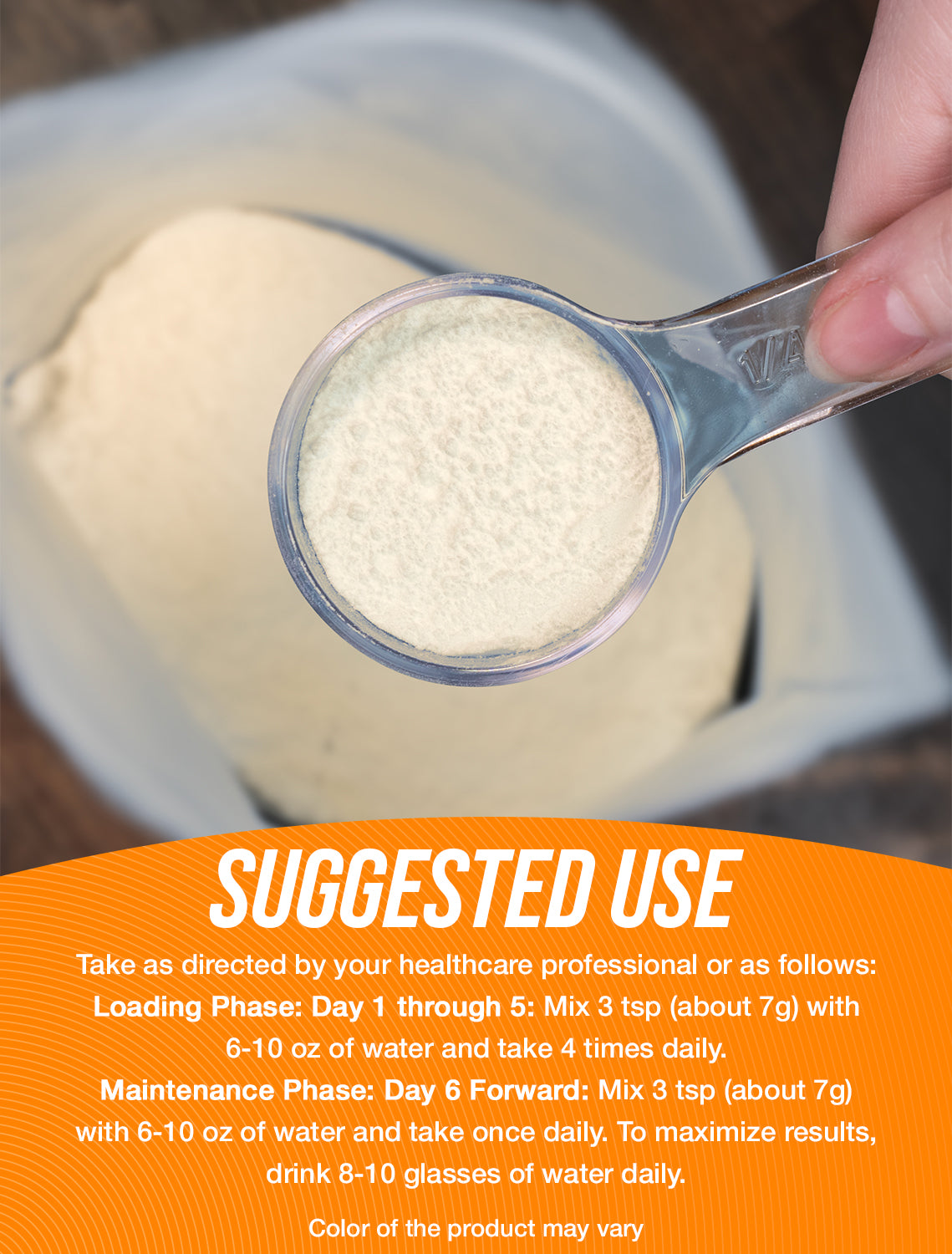 Flavored creatine suggested use image