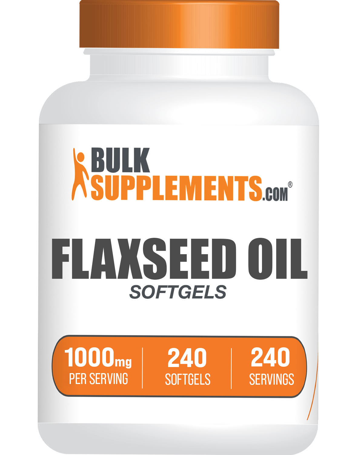 BulkSupplements.com Flaxseed Oil Softgels 240 ct Bottle